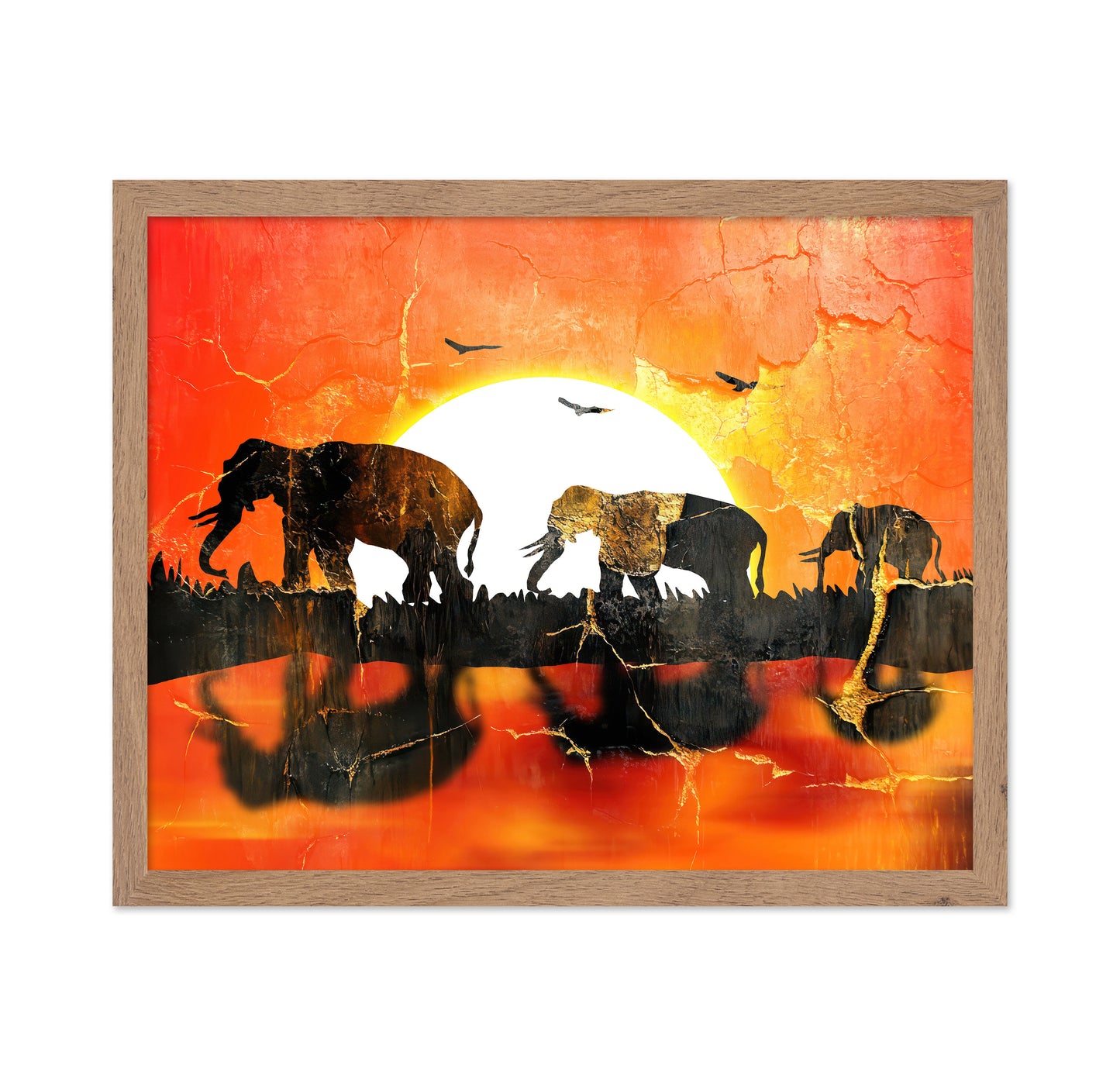 African Sunset Elephants