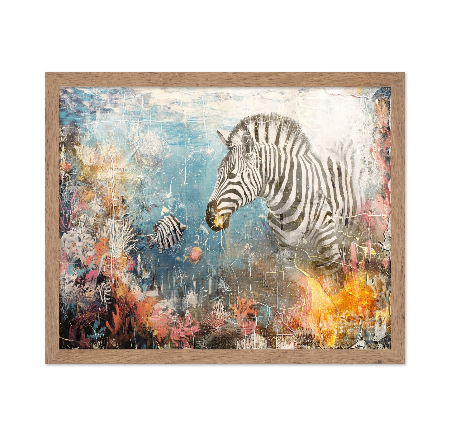 Surreal Zebra Ocean Scene