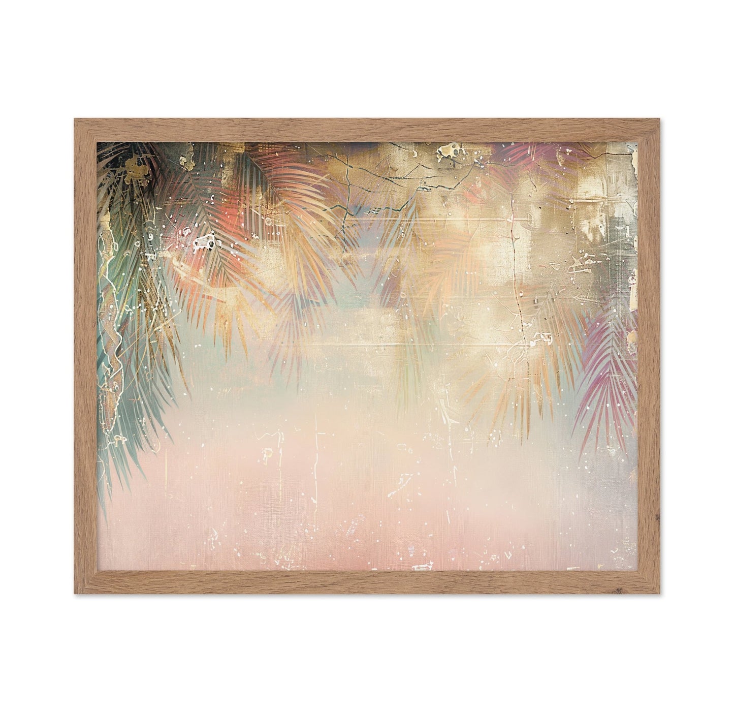 Pastel Palm Leaf Abstract