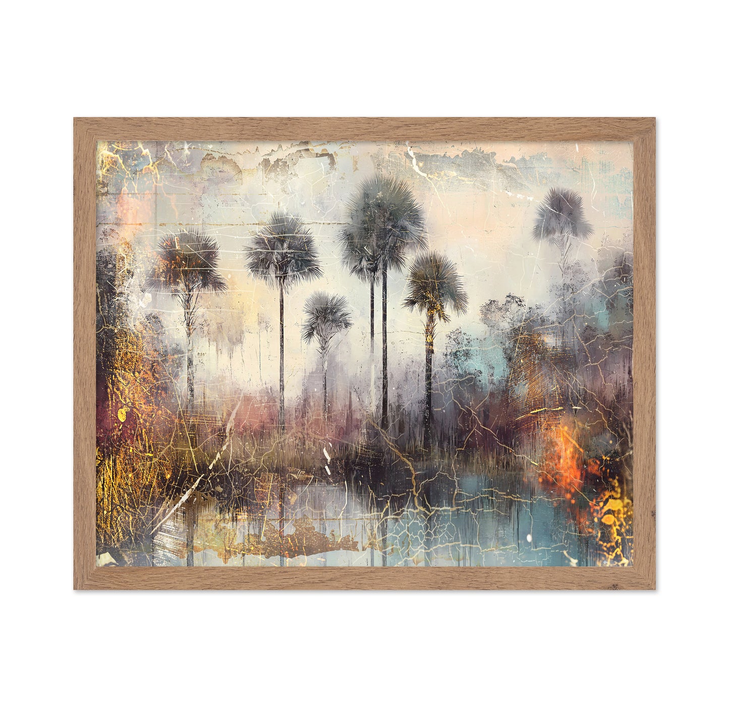 Palm Trees Mist Landscape