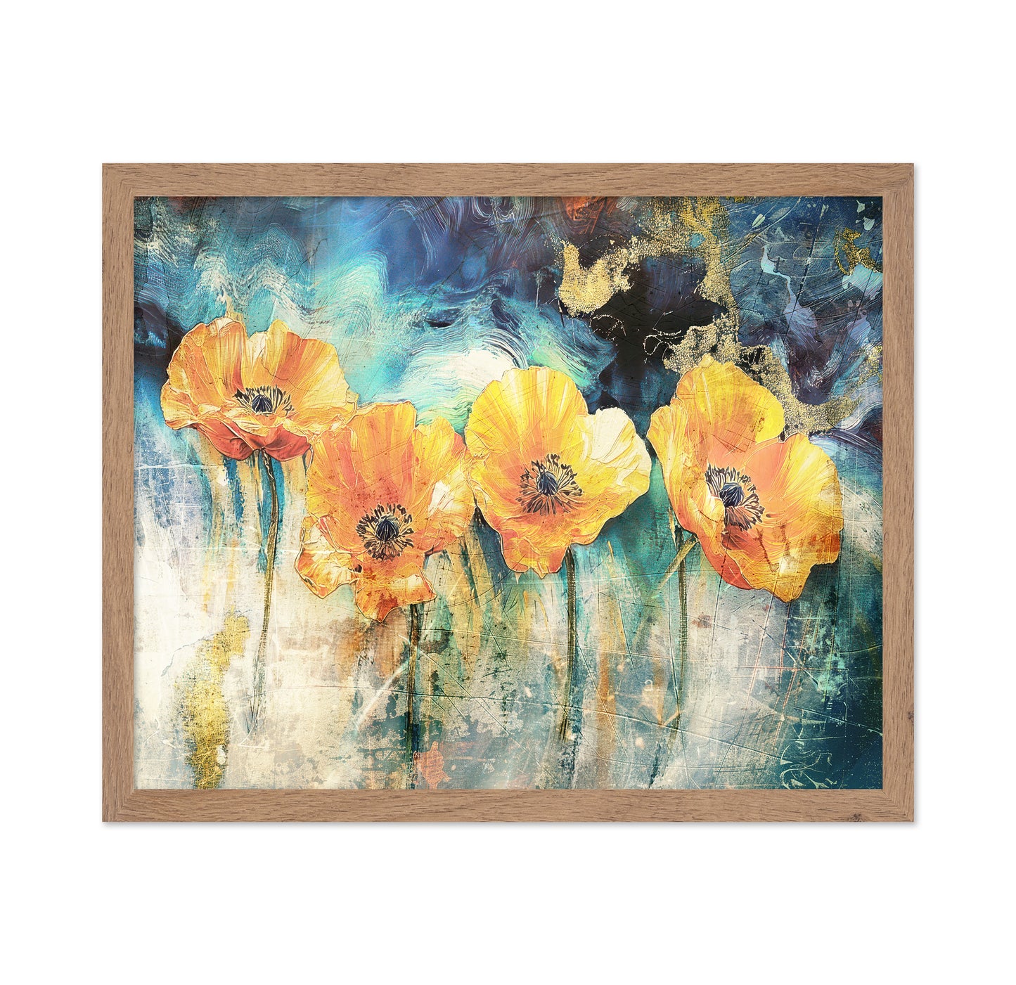 Golden Poppies Abstract
