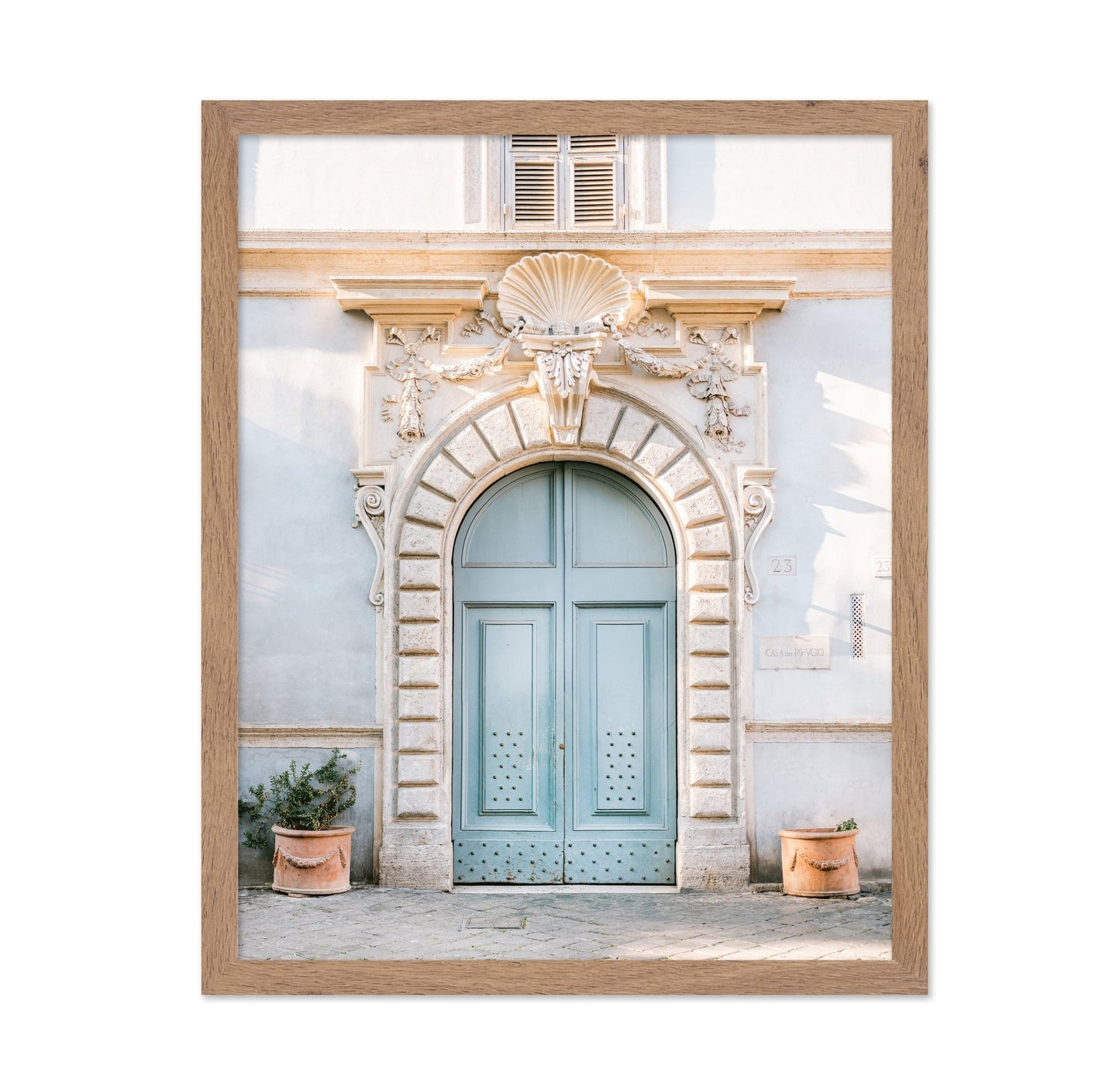 Pale Blue Ornate Door