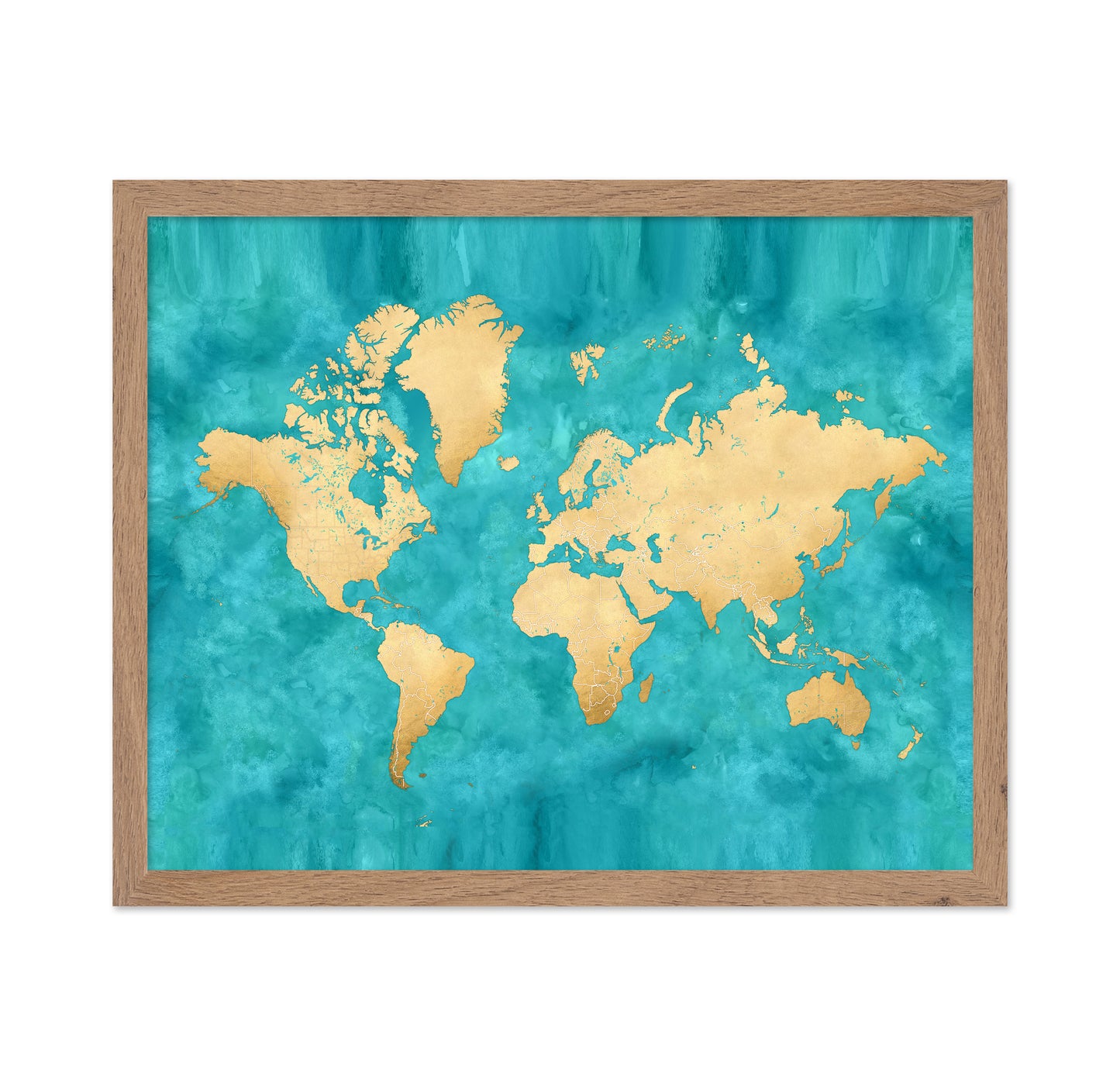 Teal World Map