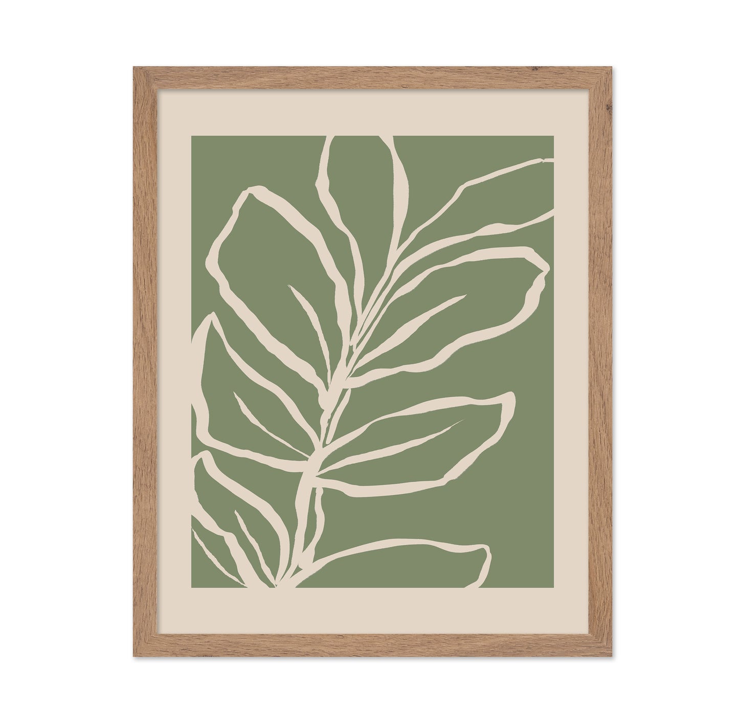 Cream Leaf Silhouette