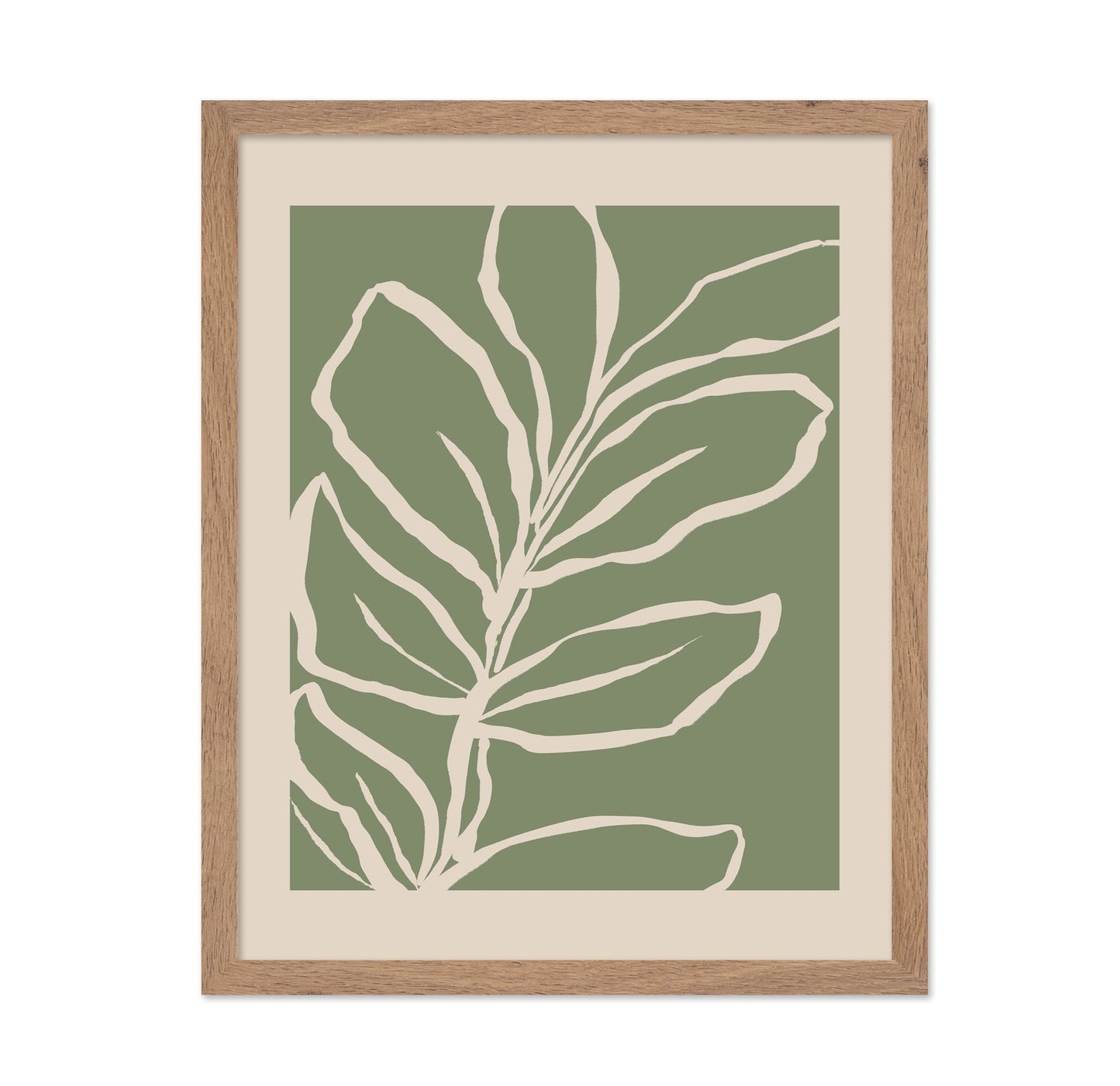 Cream Leaf Silhouette