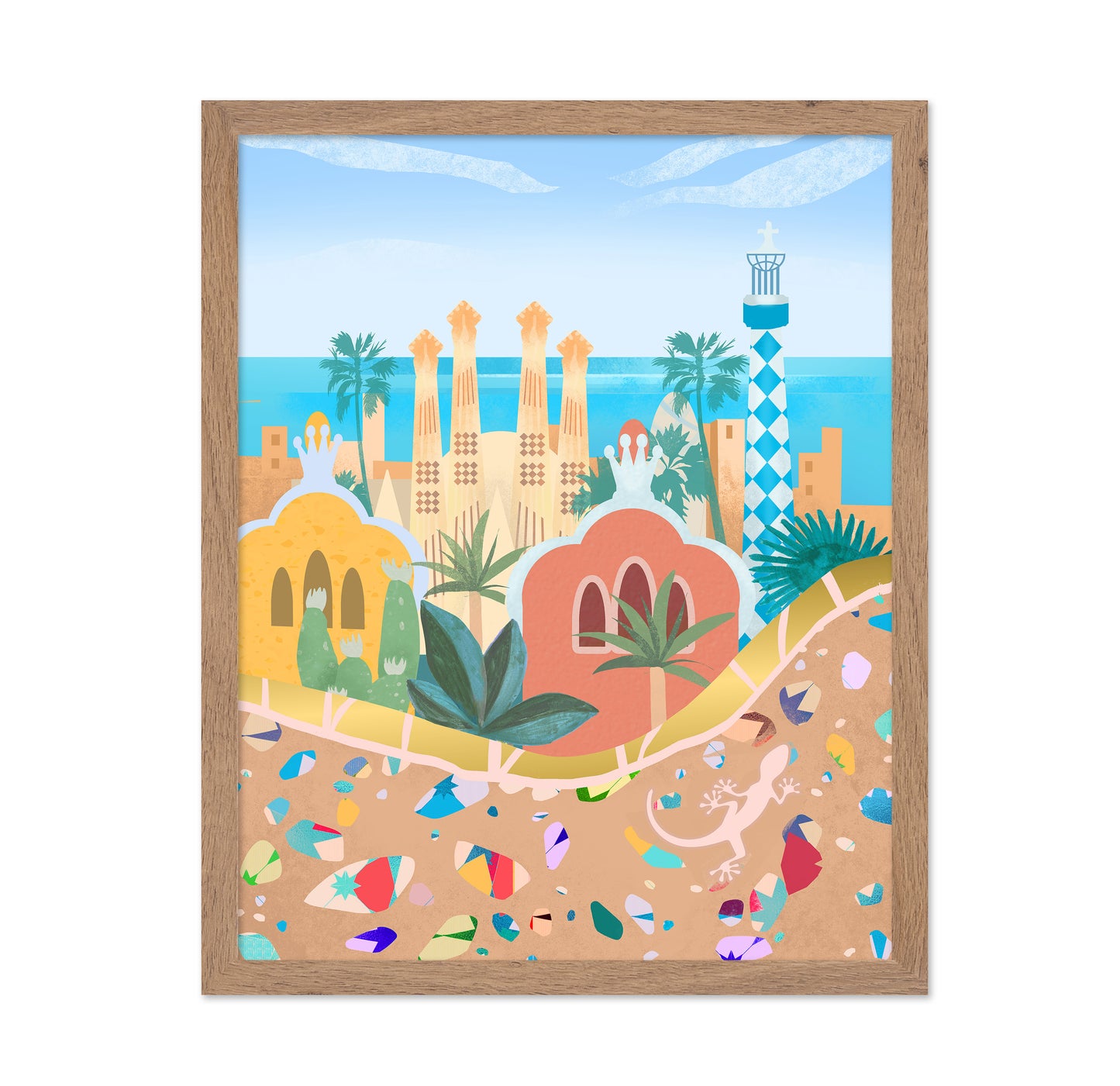 Barcelona Colorful Landmarks
