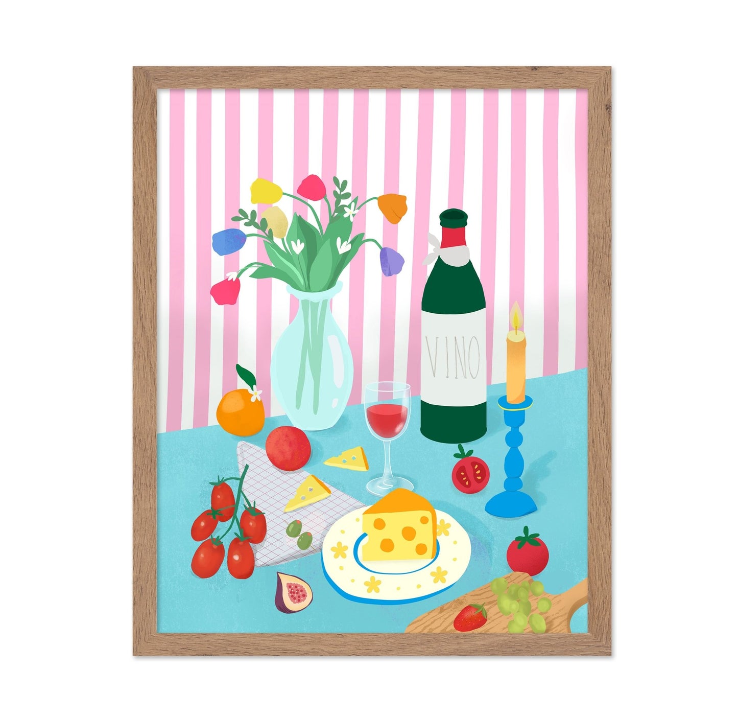Cheese & Wine Still Life