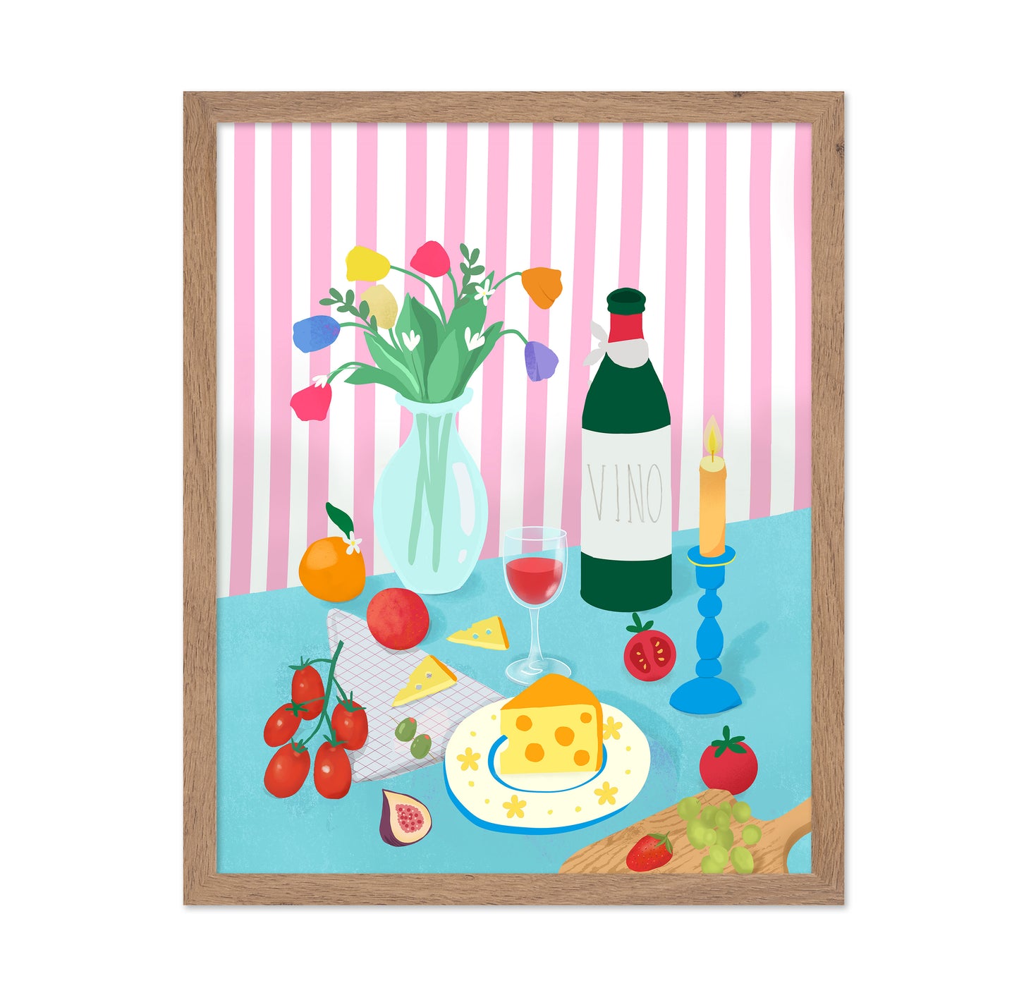 Cheese & Wine Still Life