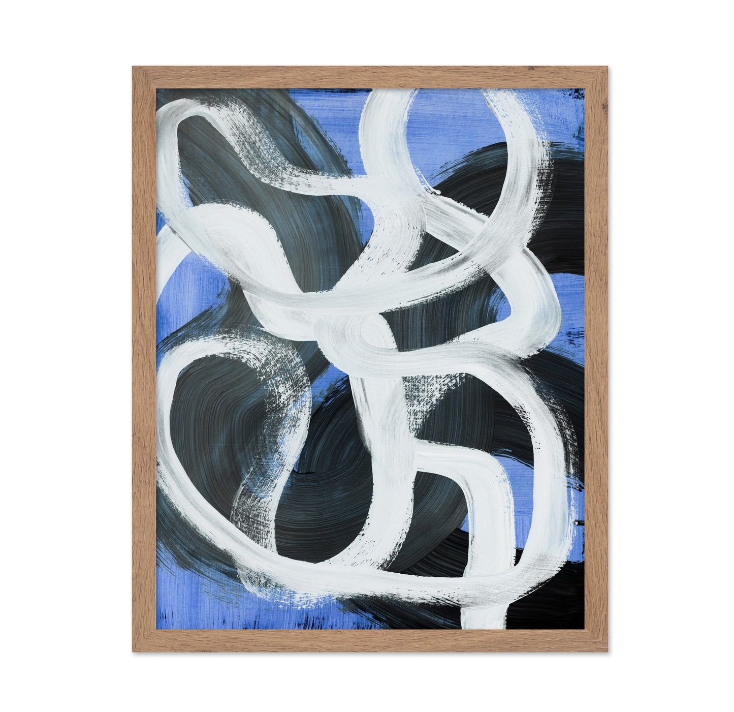 Blue Brush Abstract