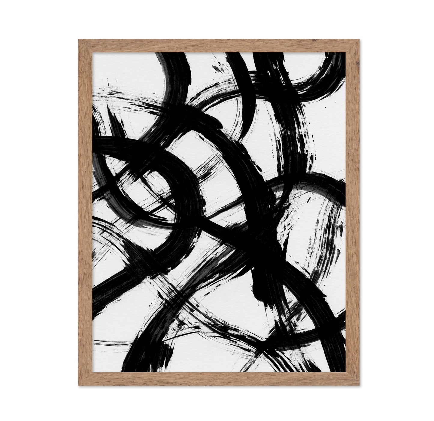Black Abstract Brush Lines