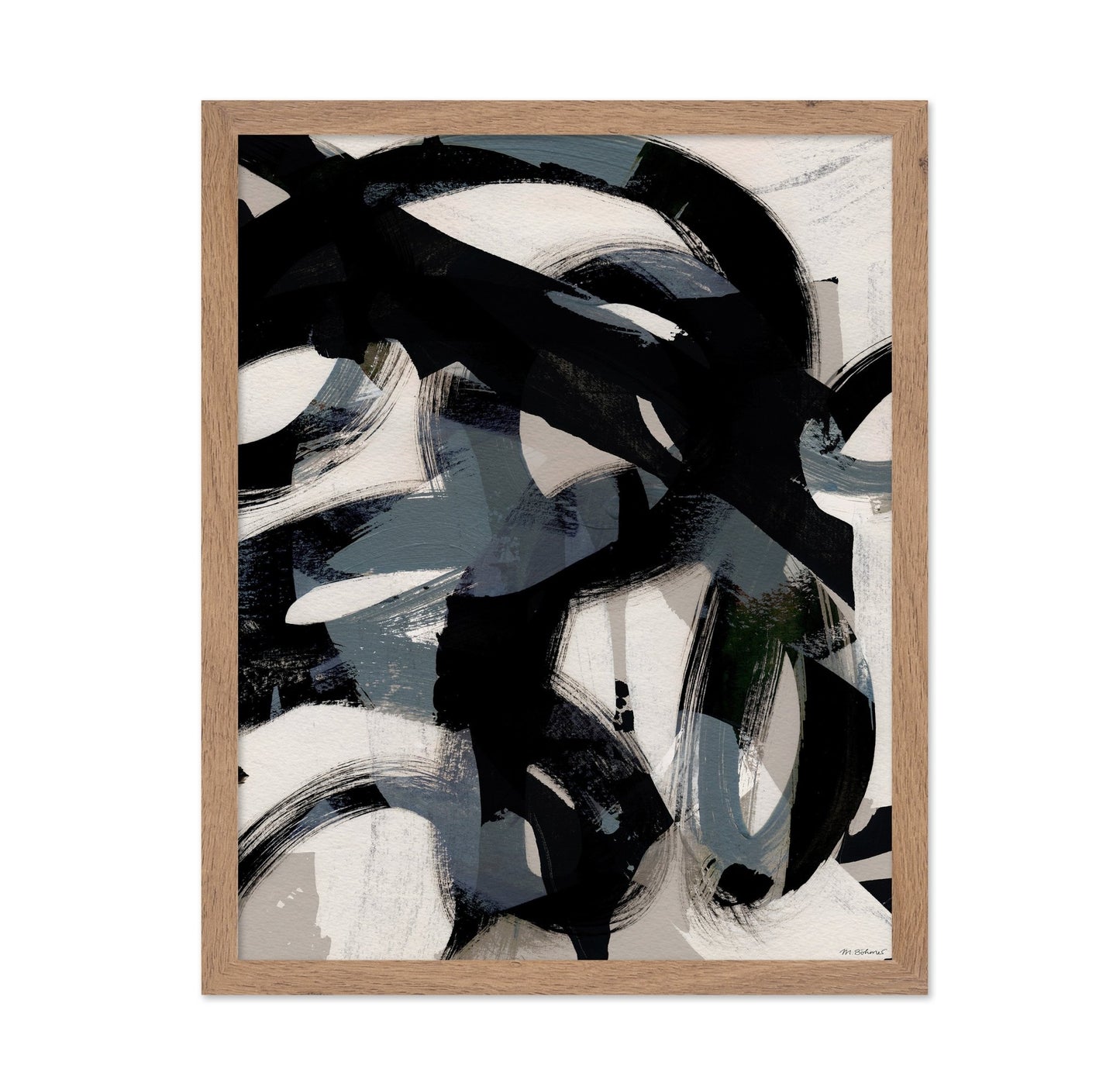 Monochrome Abstract Brush Flow