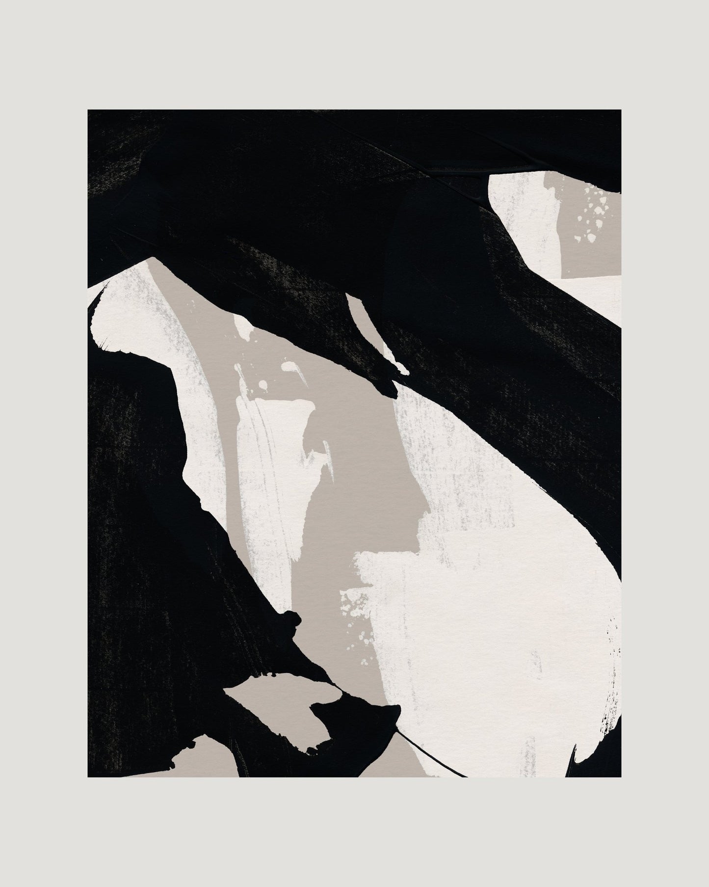 Black White Abstract Shapes