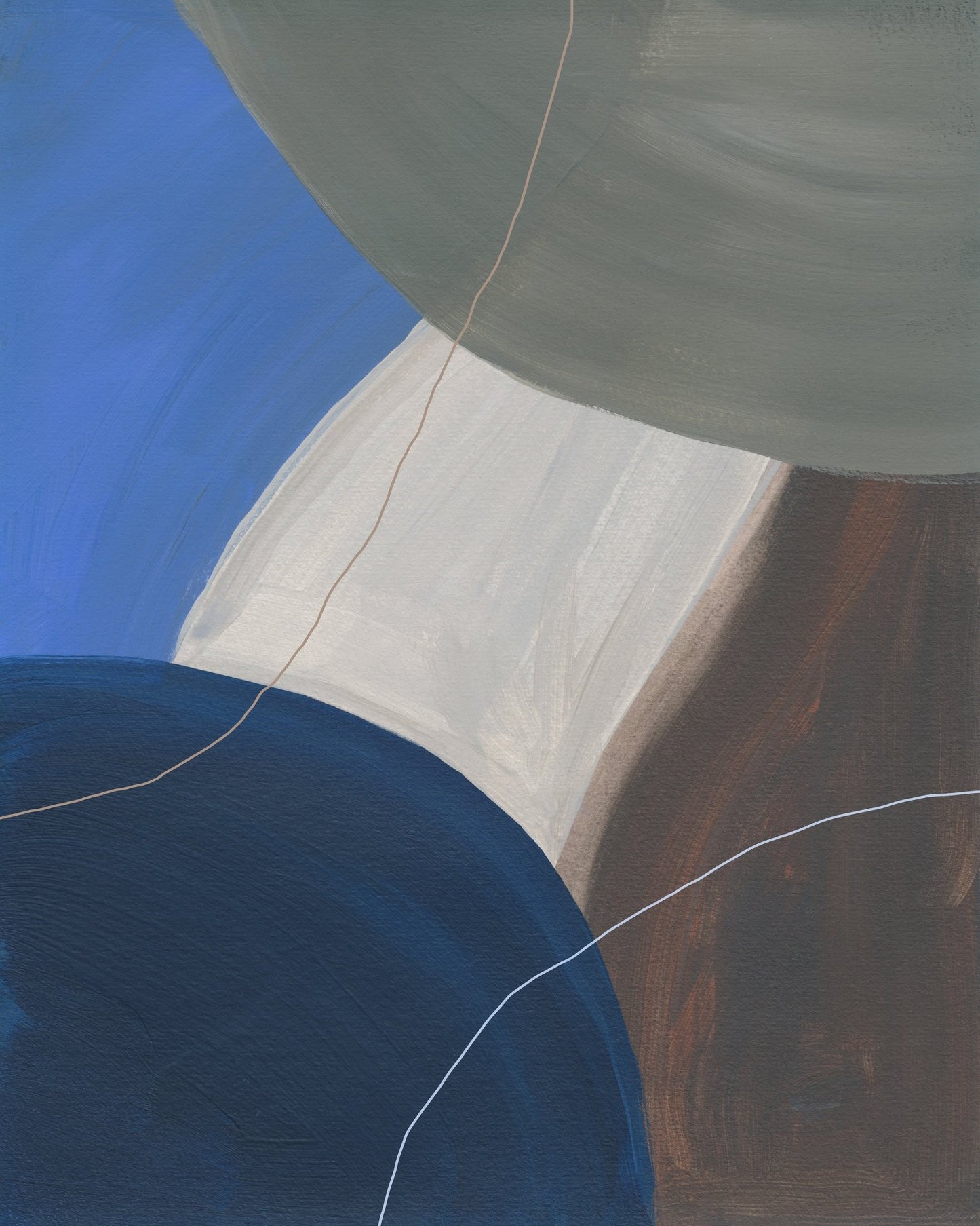 Blue Neutral Abstract Forms