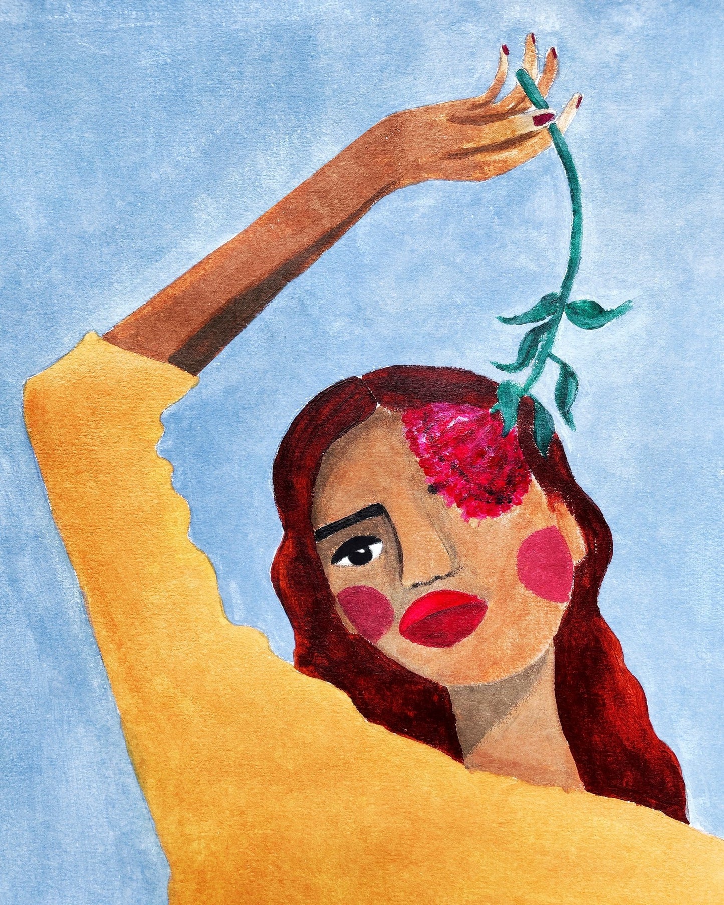 Woman With Rose
