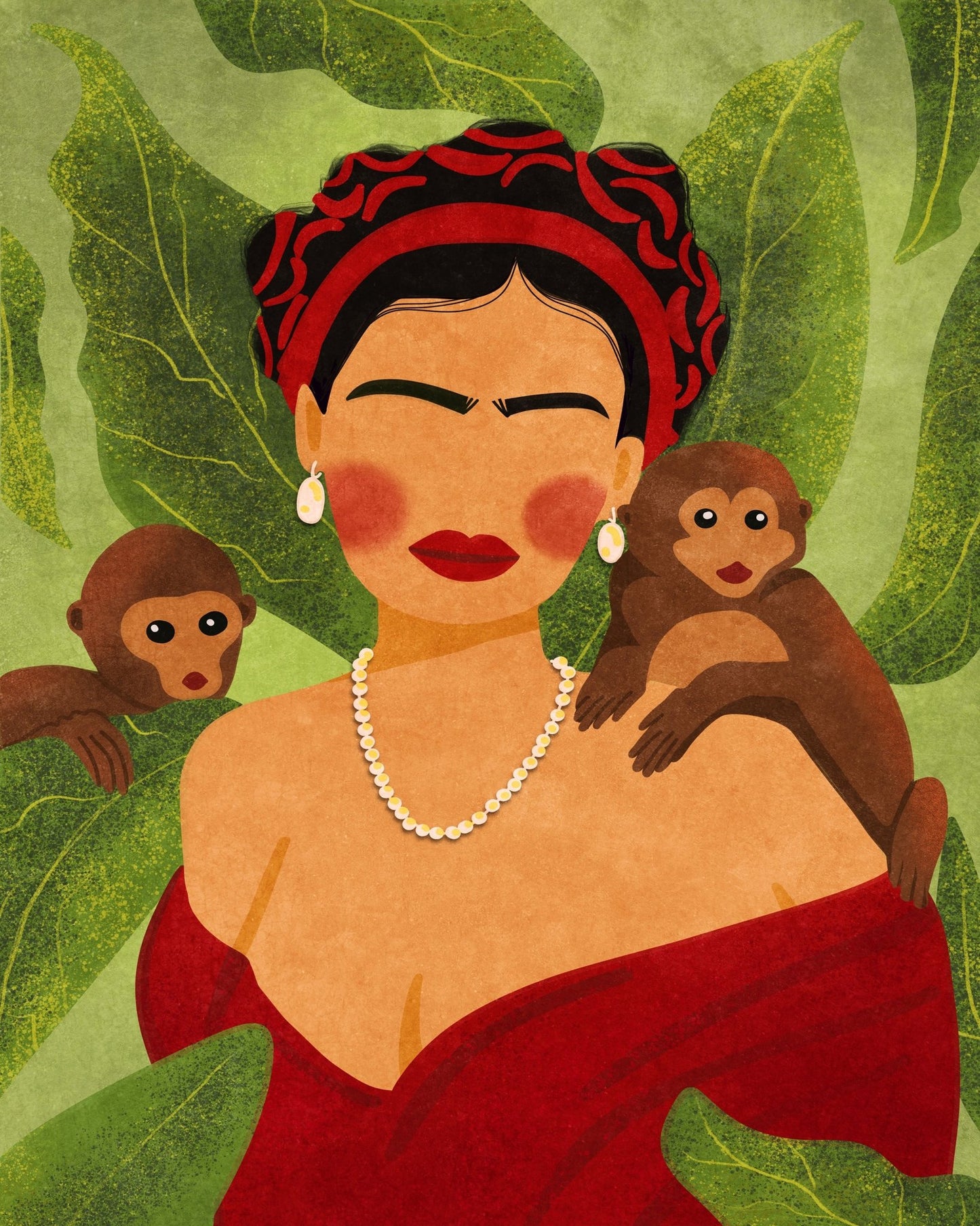 Frida with Monkeys