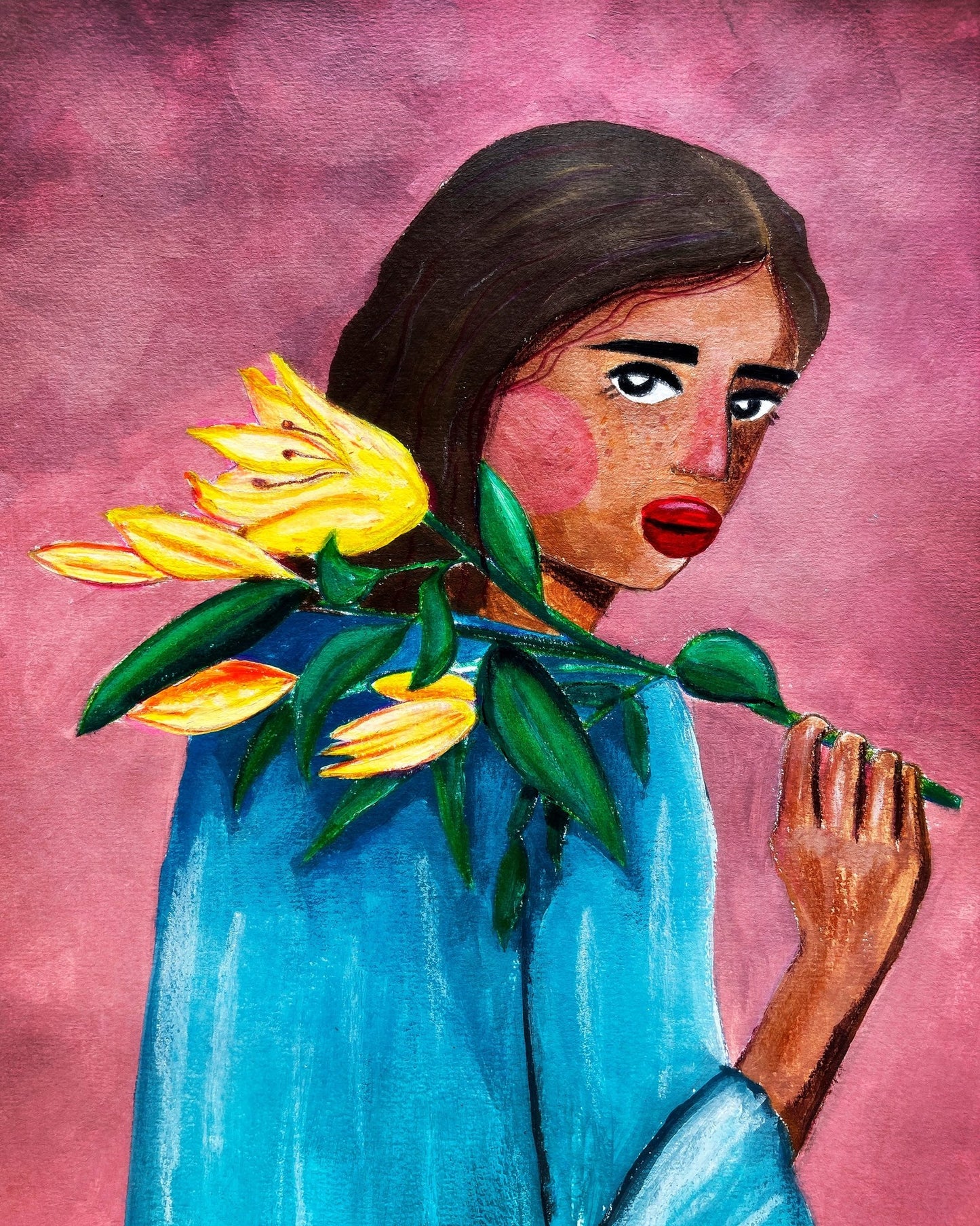 Woman with Lily