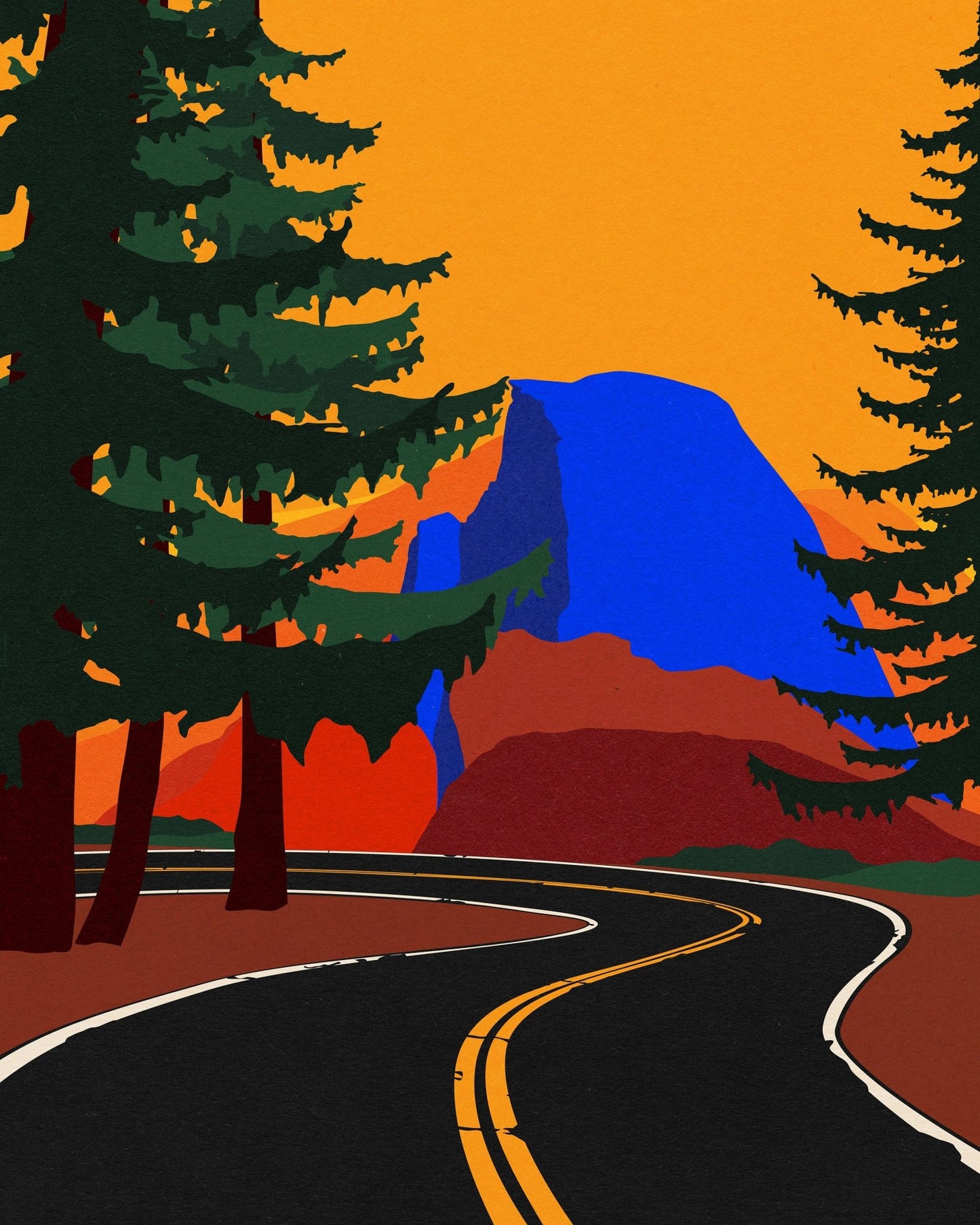 Mountain Road Sunset