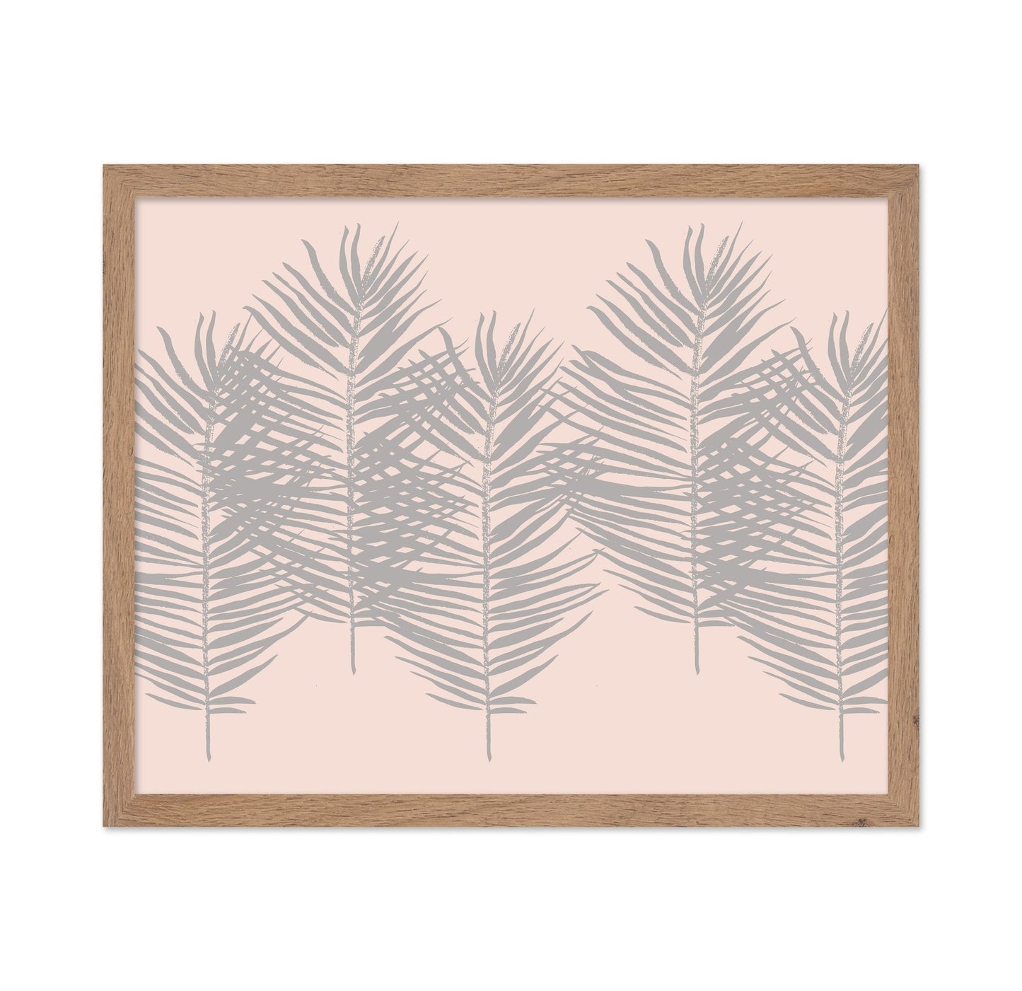 Soft Pink Palm Leaves