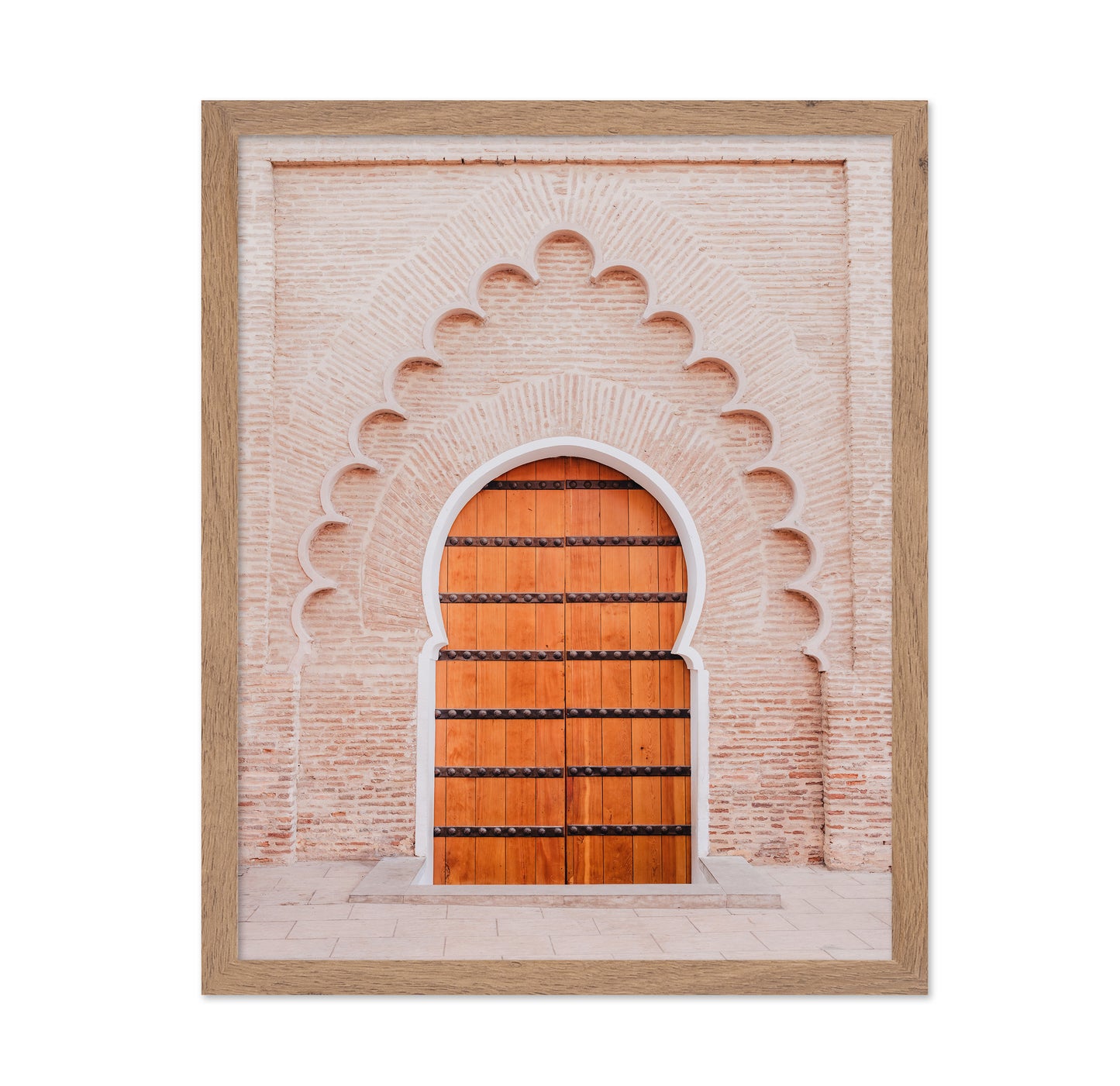 Moroccan Arch Wooden Door