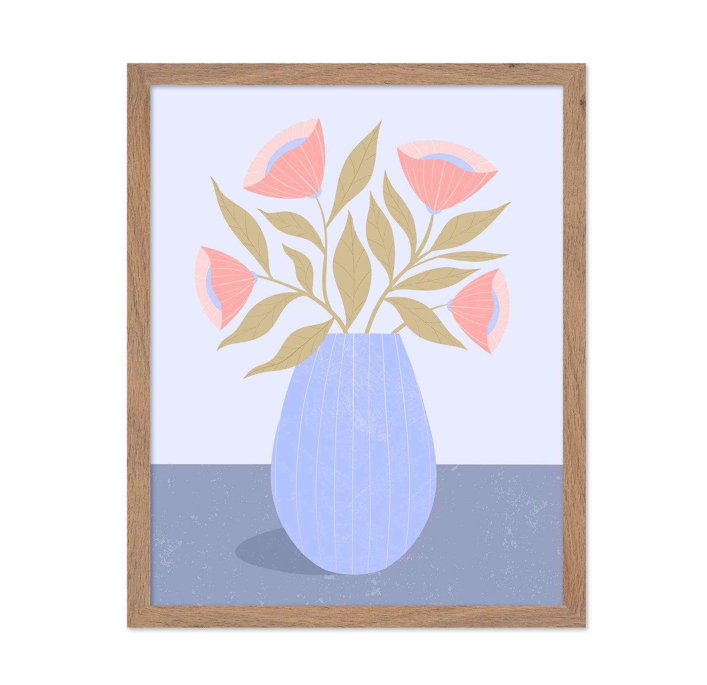 Peach Flowers Vase