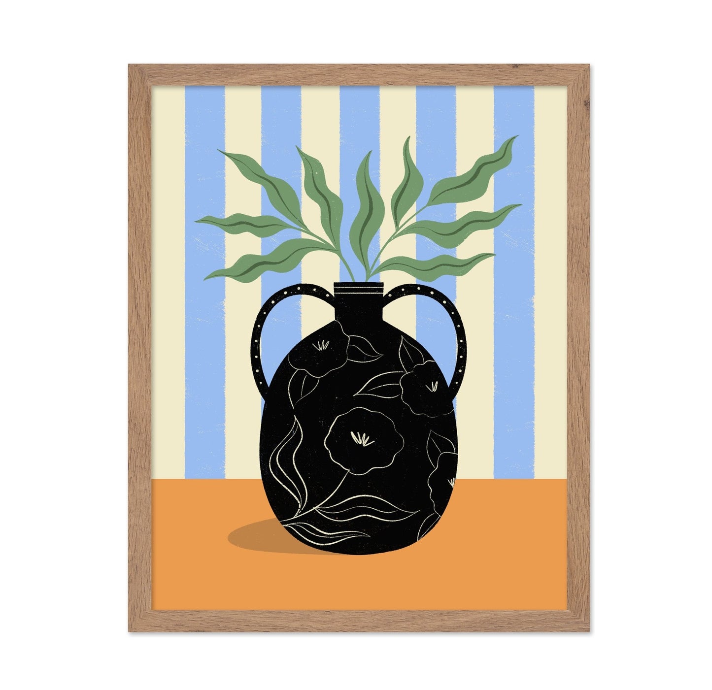 Pattern Vase Leaves