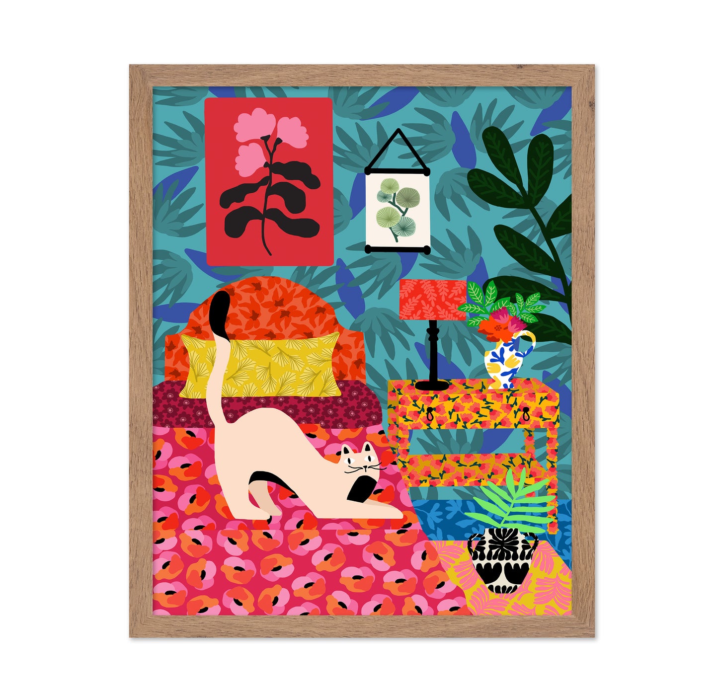 Floral Cat Stretch