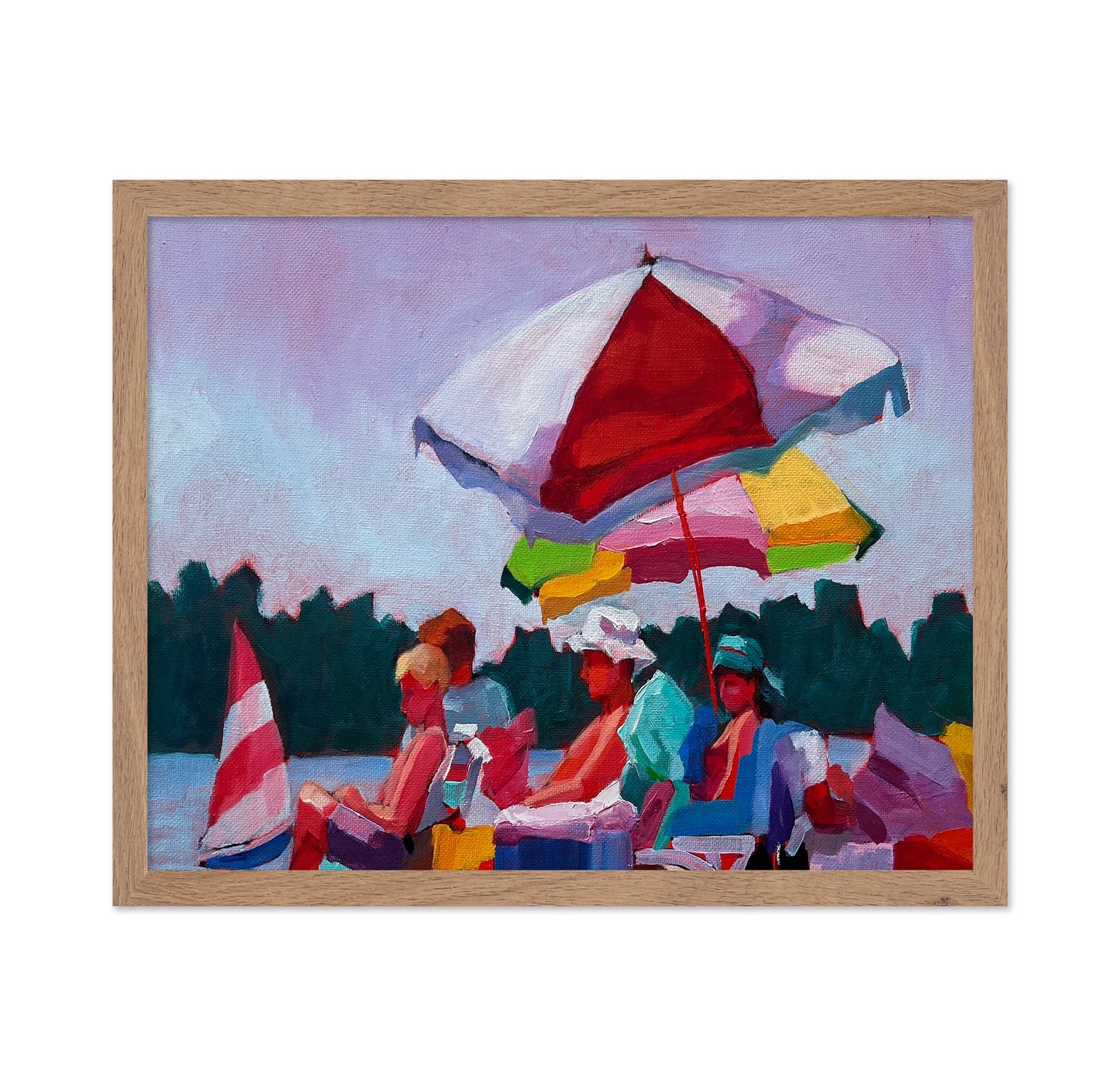 Beach Umbrella Crowd