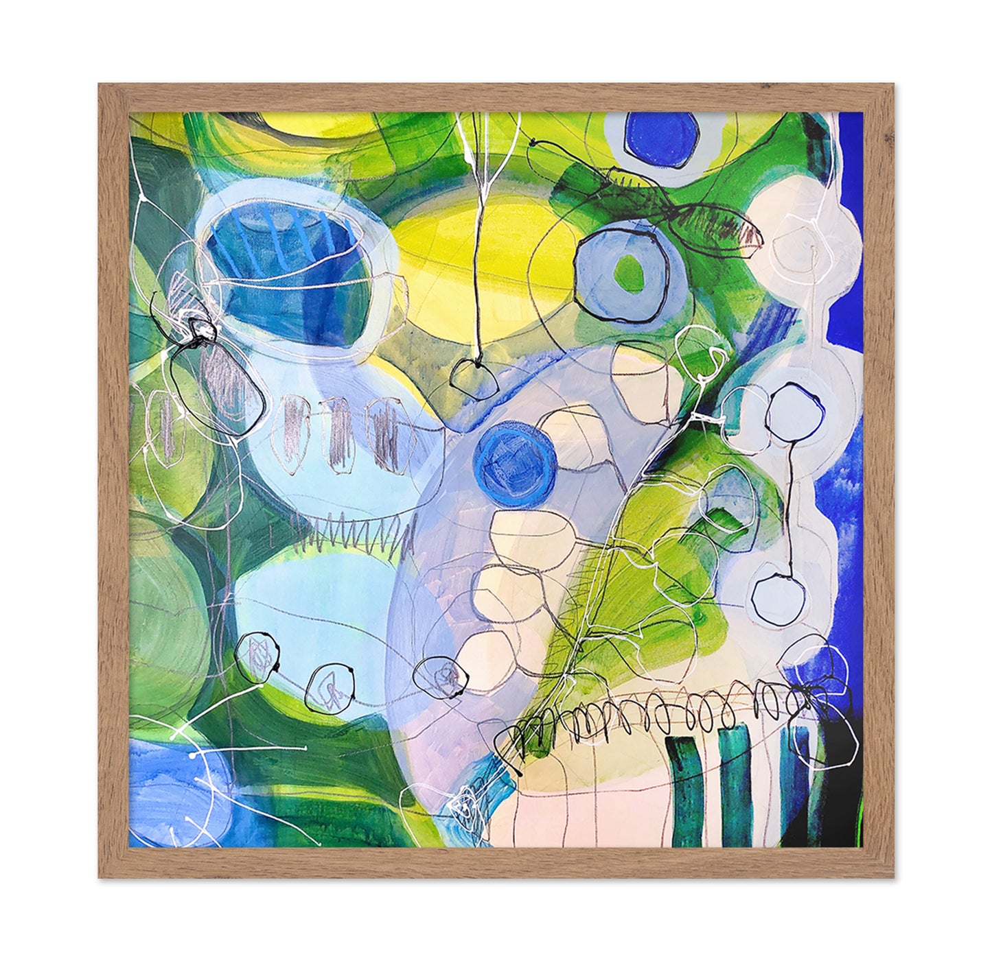 Blue Green Abstract Flow No2