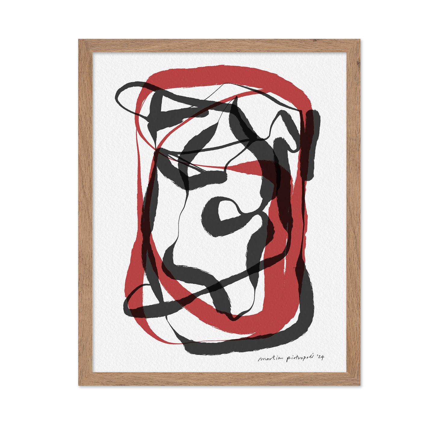 Flowing Red Black Lines