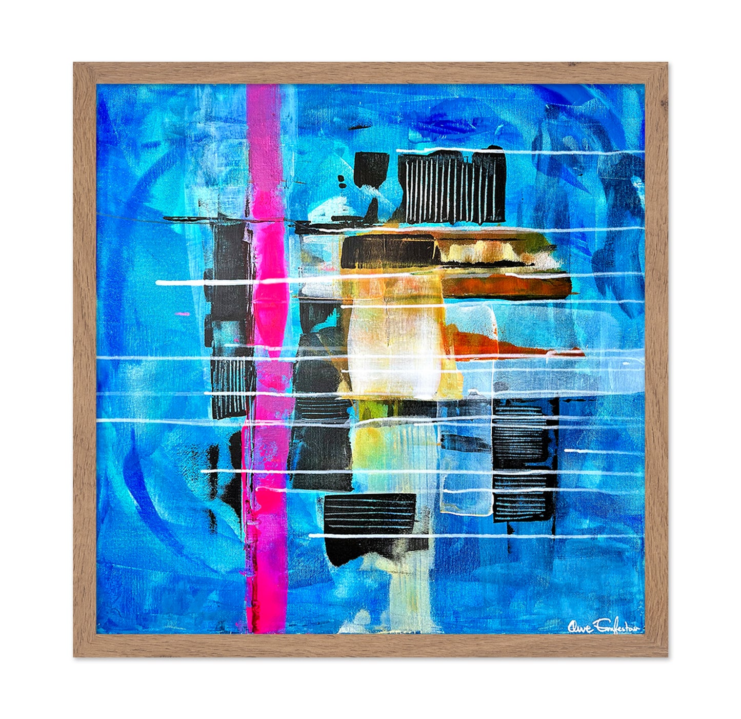 Blue Grid Abstract