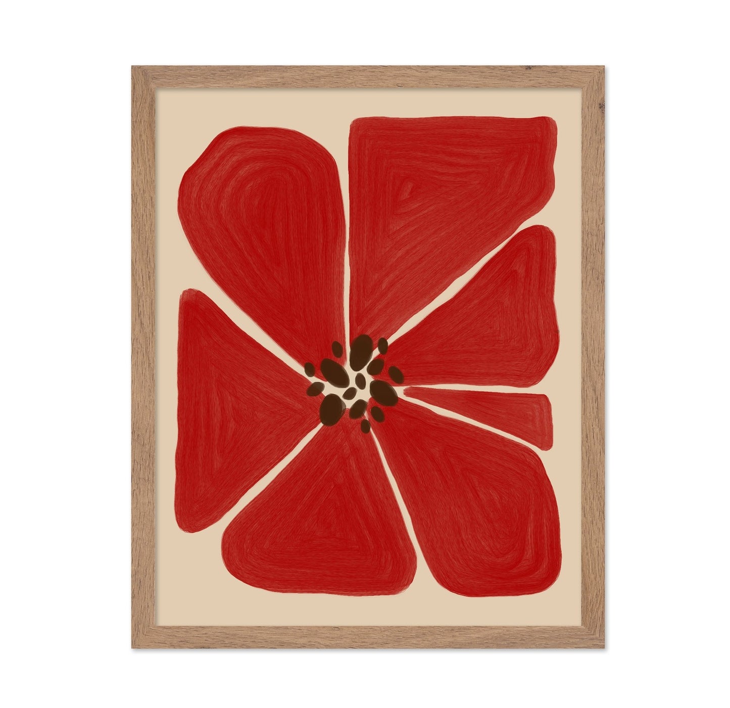Bold Red Floral Shape