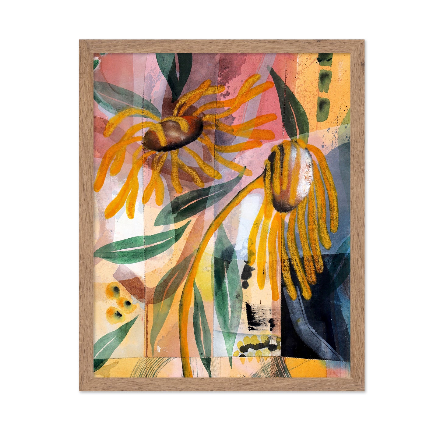 Golden Botanical Bloom