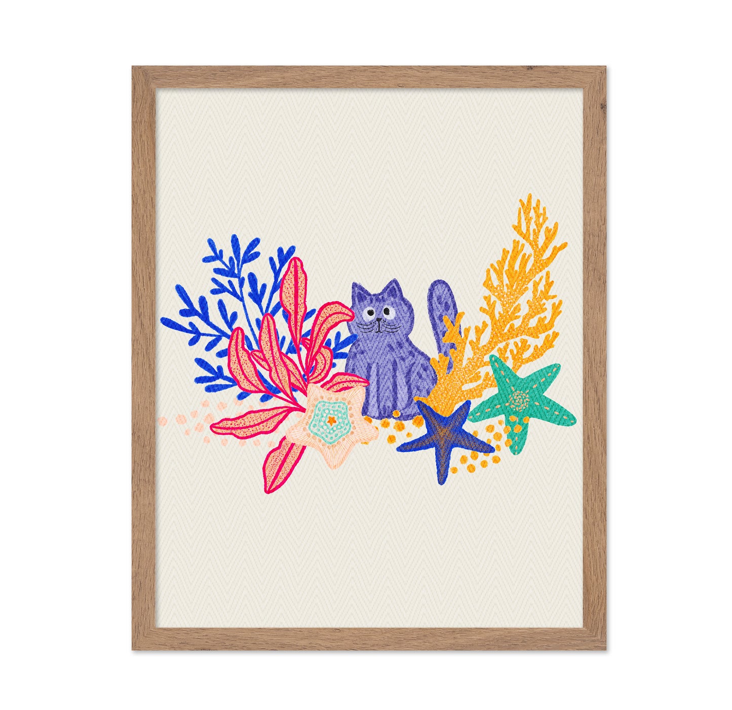 Playful Coral Cat