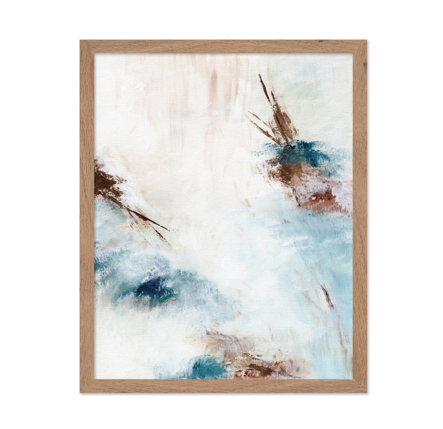 Soft Blue Brown Abstract