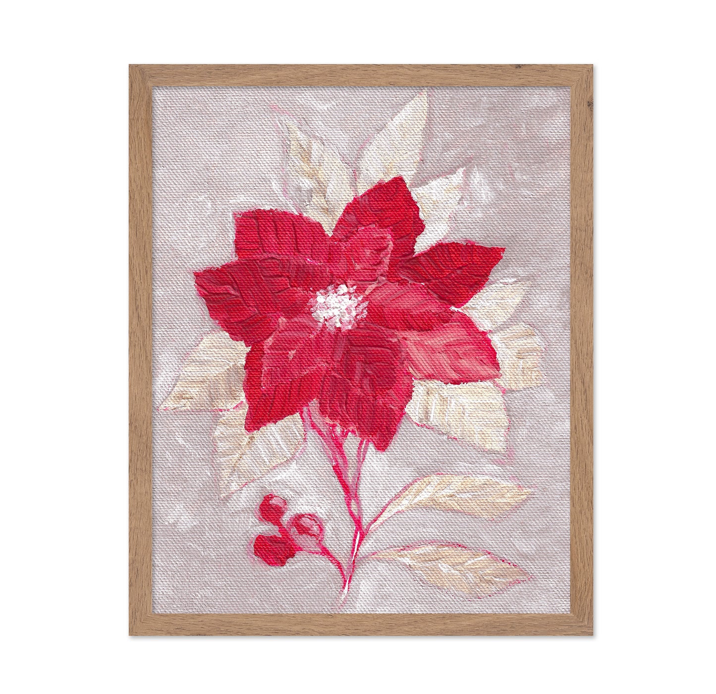 Red Poinsettia Bloom No1
