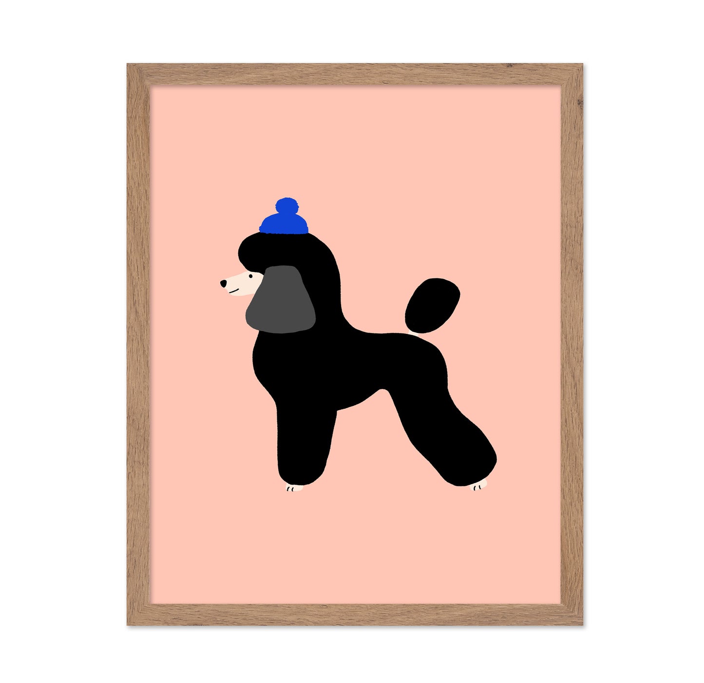 Poodle In Winter Hat