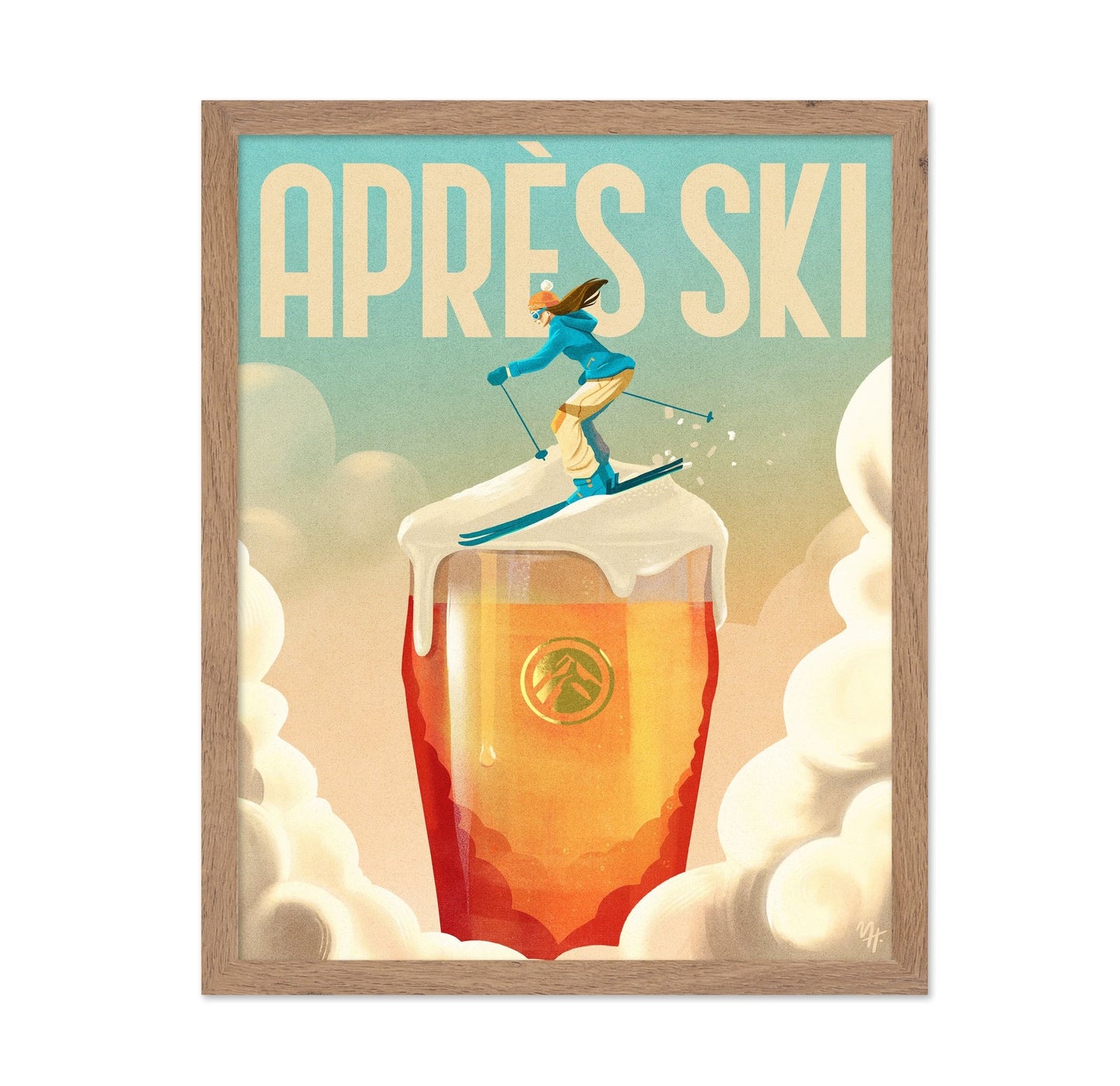 Apres Ski Beer Illustration