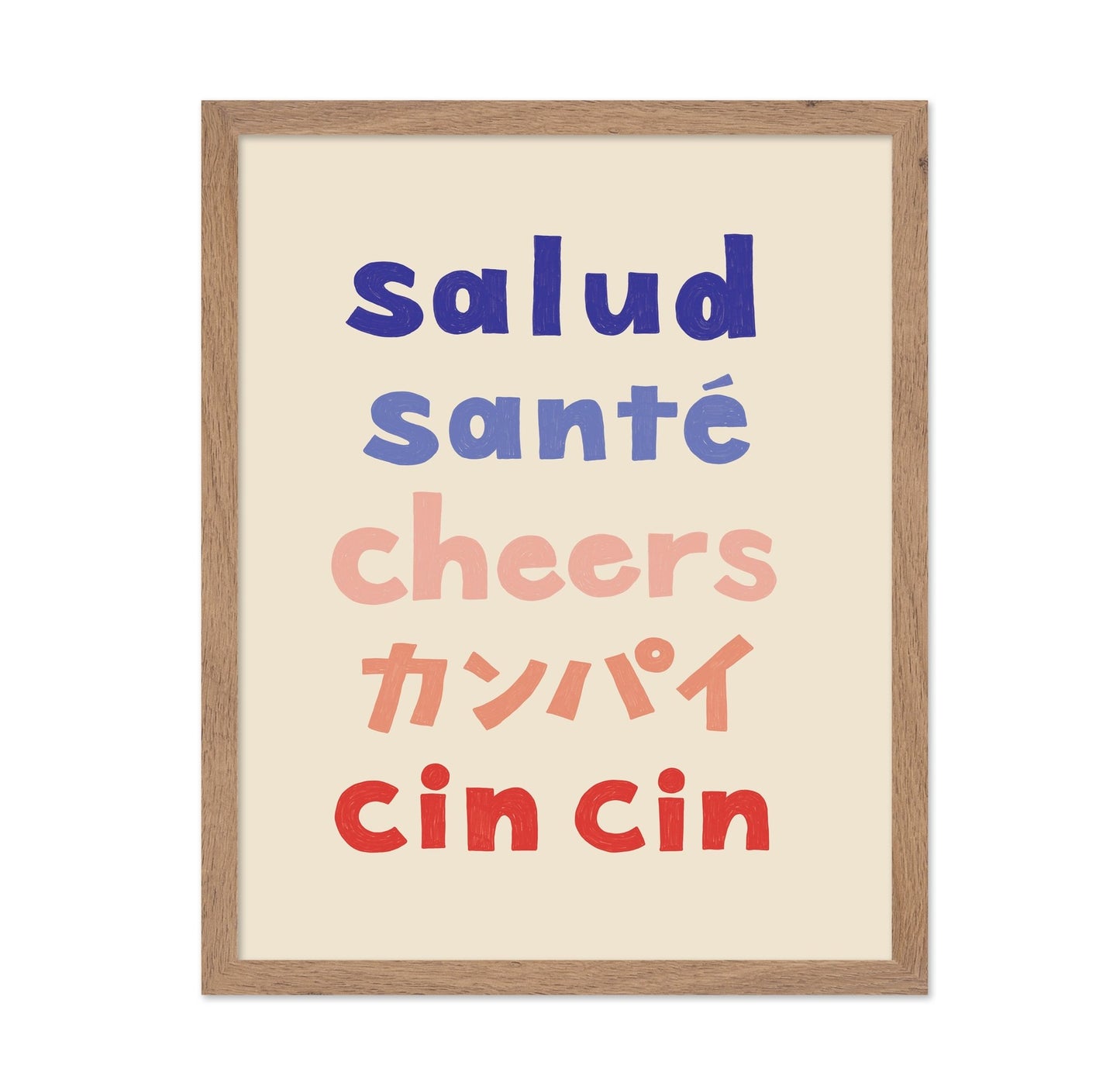 Multilingual Cheers Typography