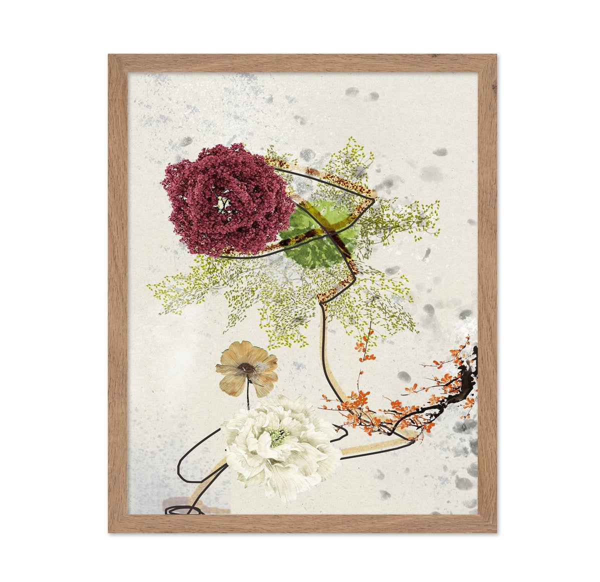 Floral Line Composition