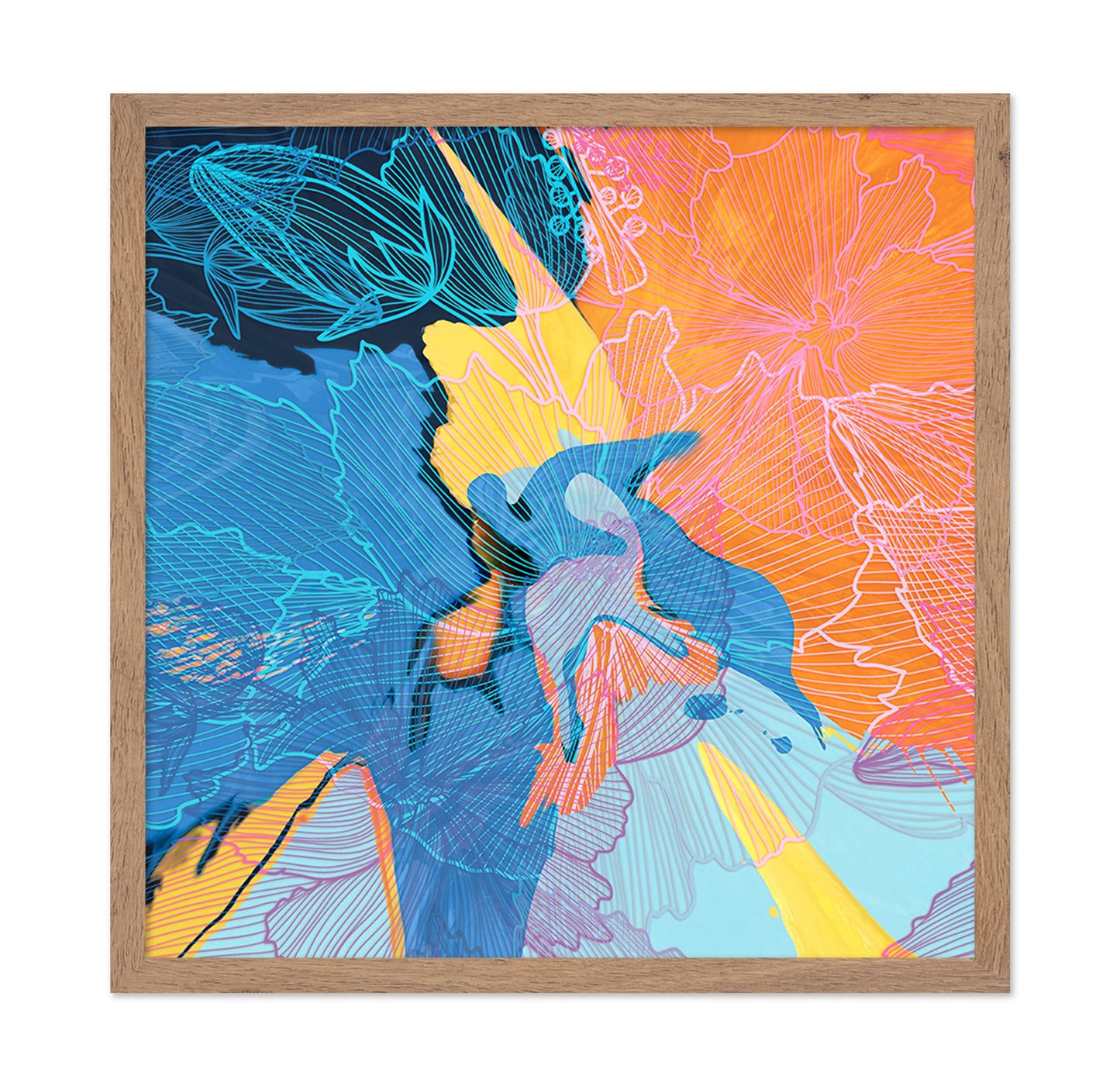 Neon Floral Fusion