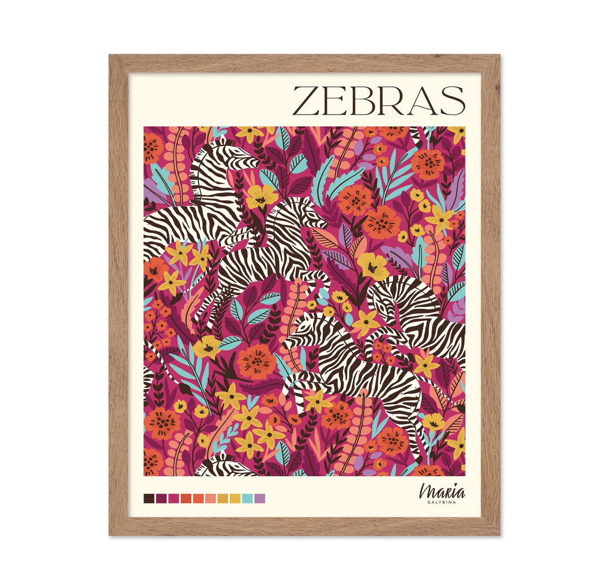 Floral Zebra Pattern