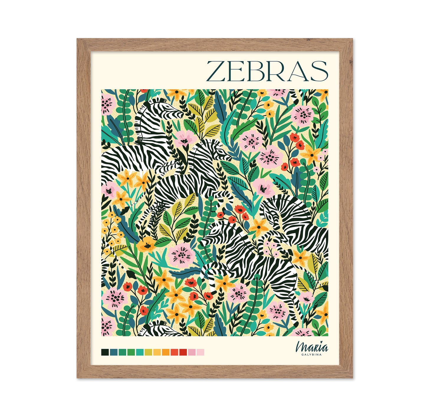 Floral Zebra Garden