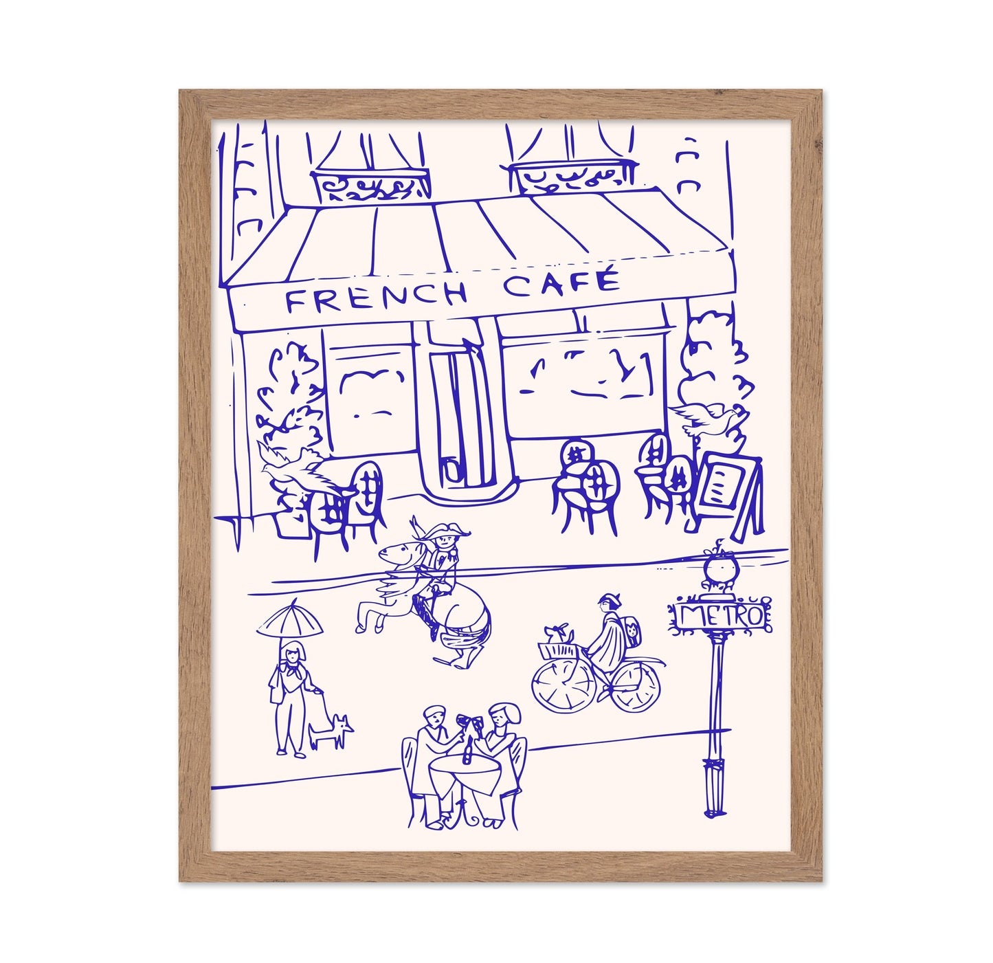 French Cafe Line Drawing