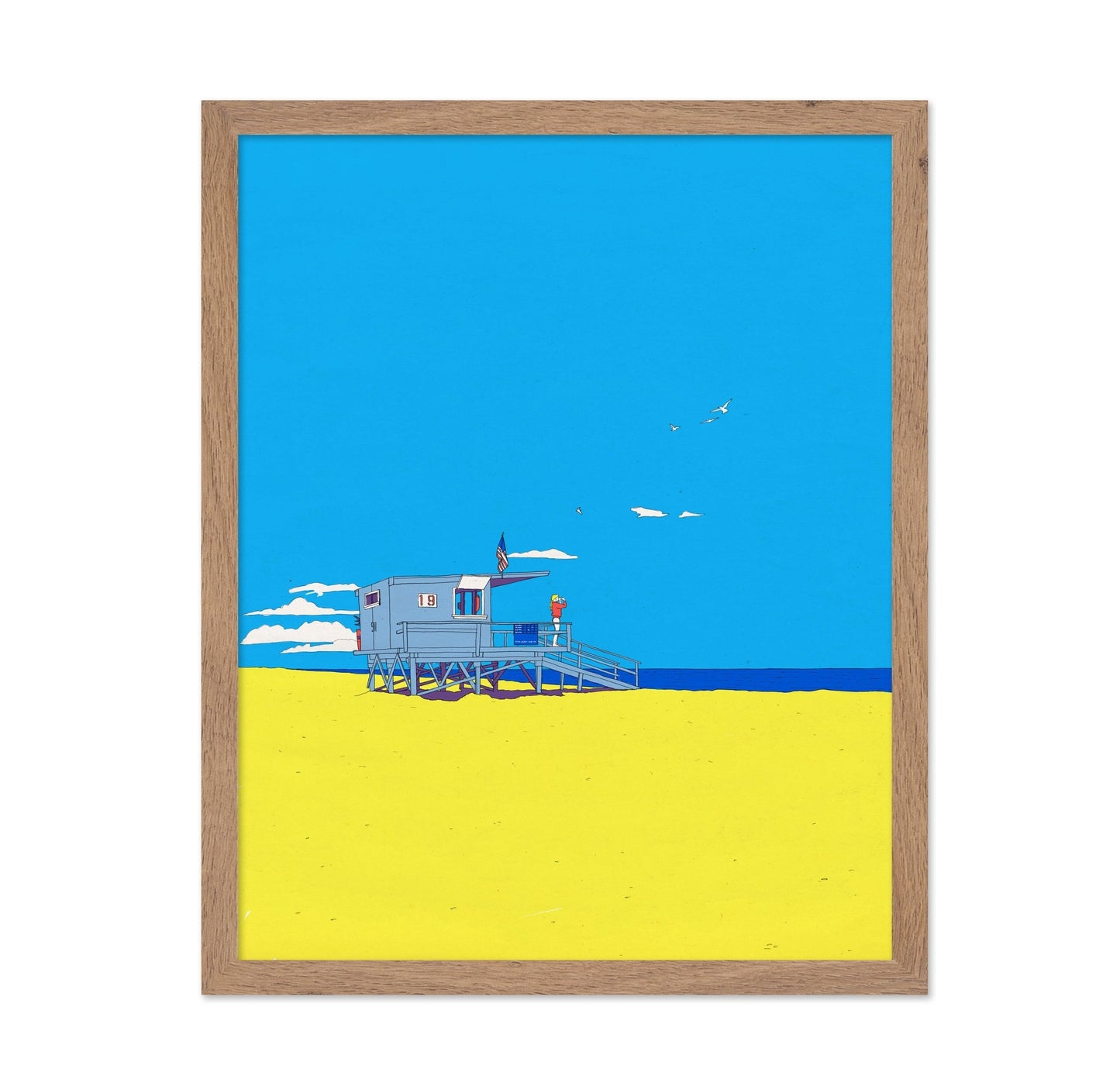 Lifeguard Beach Scene
