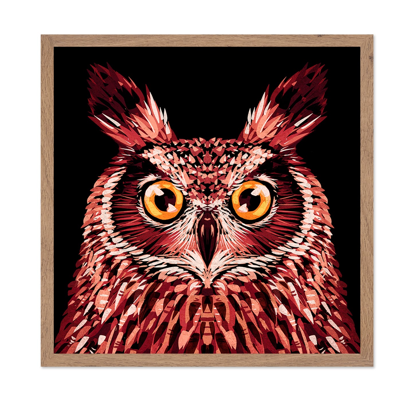 Crimson Owl Gaze