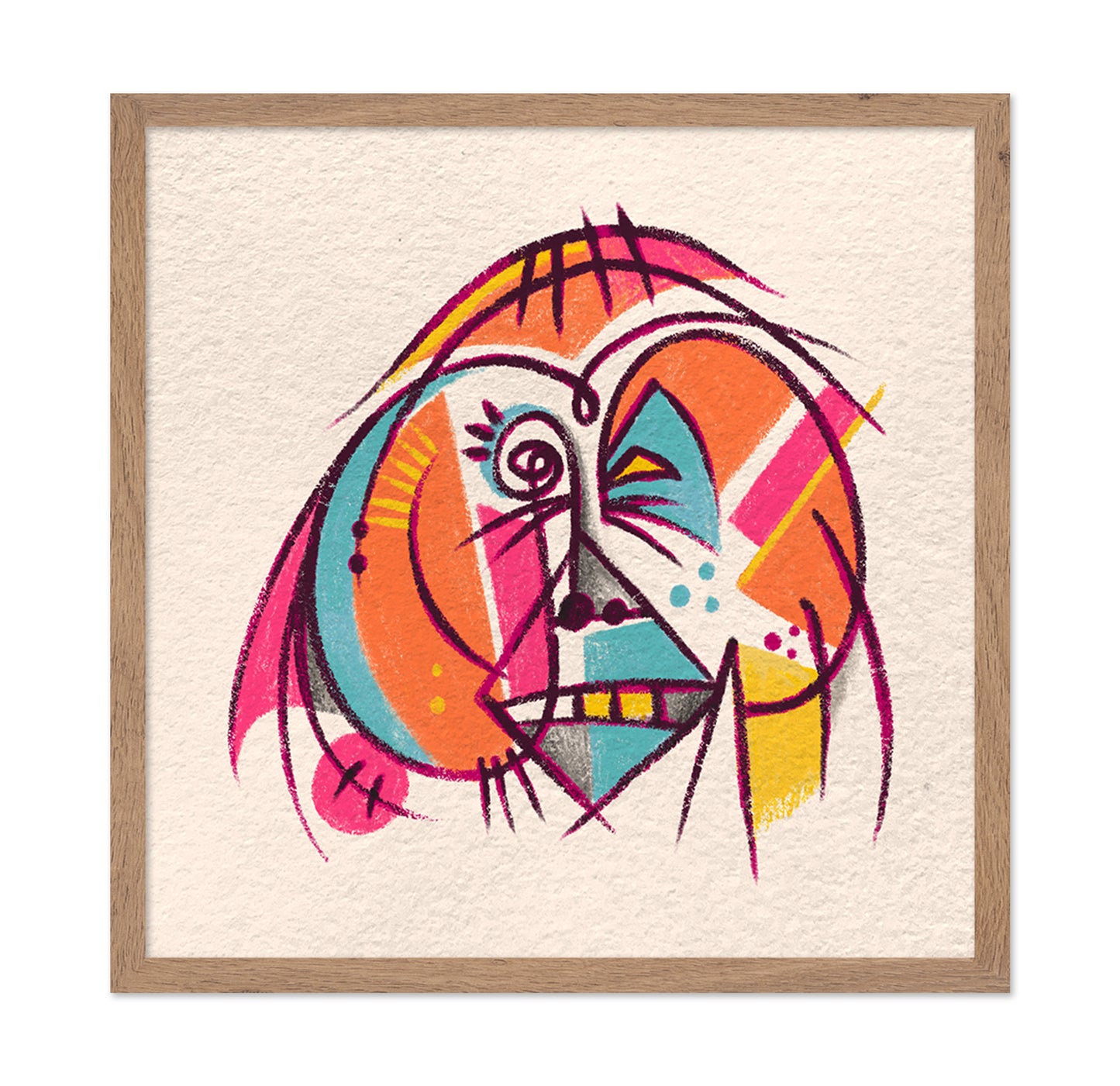 Abstract Orangutan Face