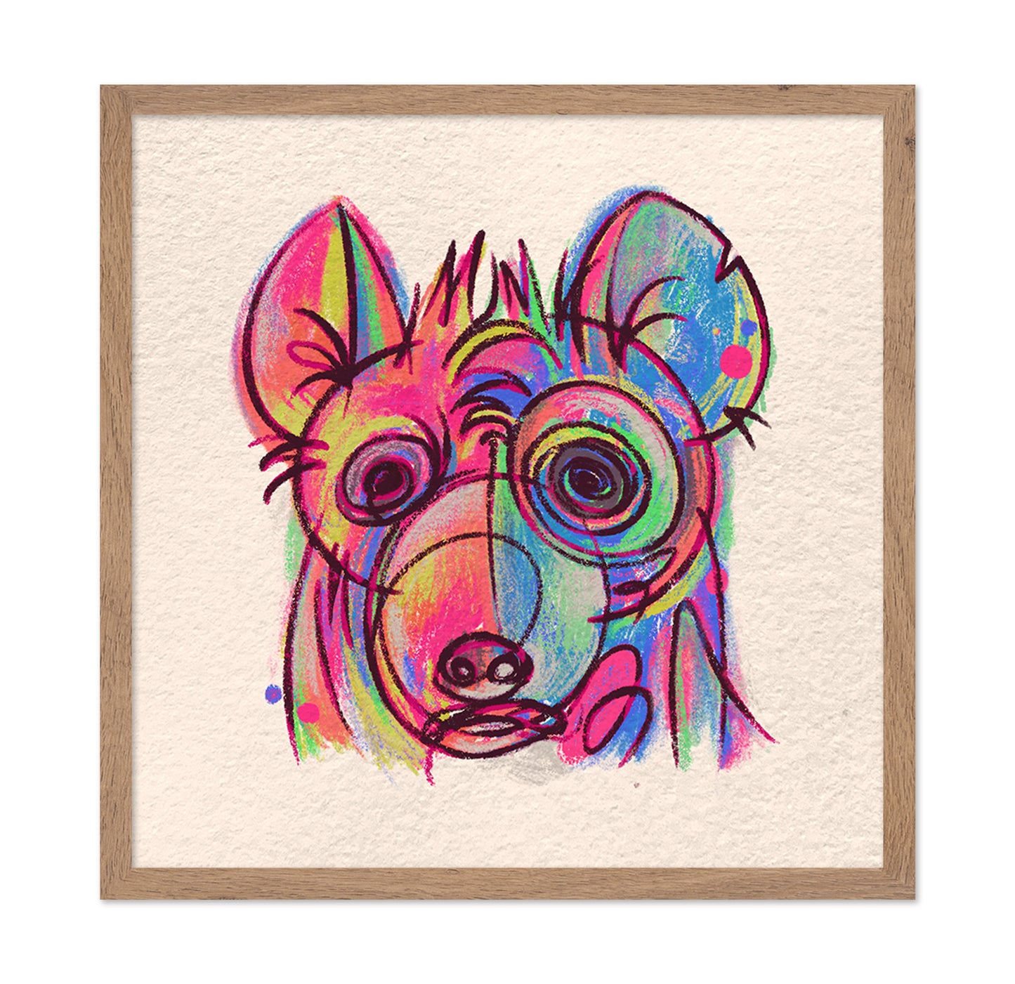 Colorful Hyena Face