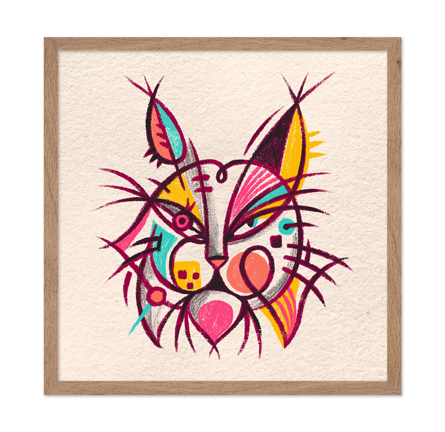 Abstract Lynx Face