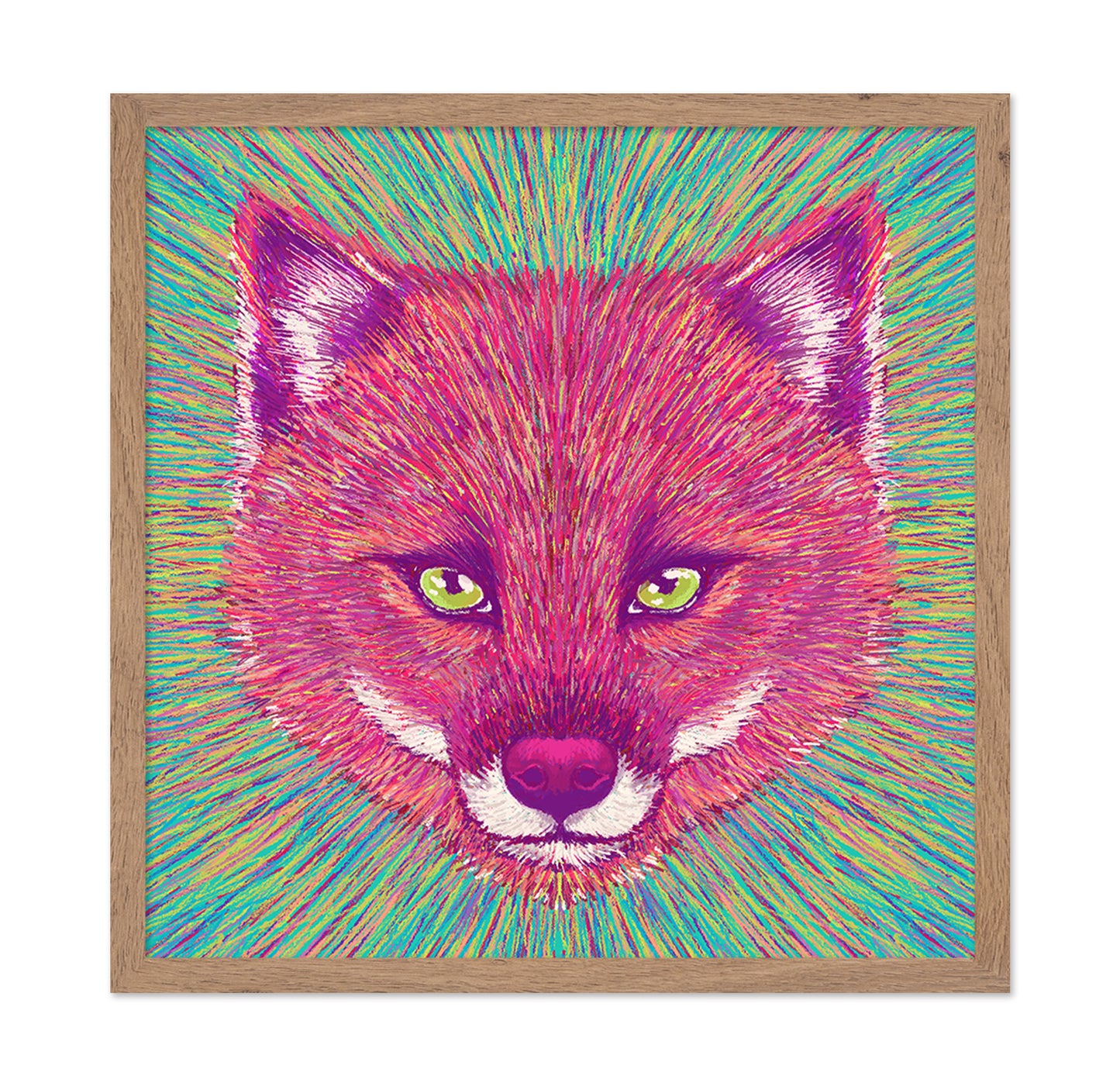 Neon Fox Face