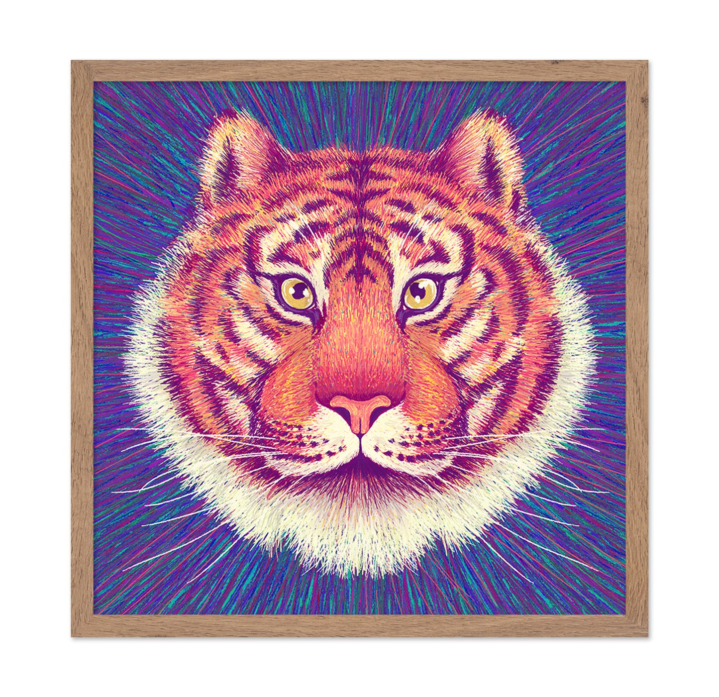 Neon Tiger Face